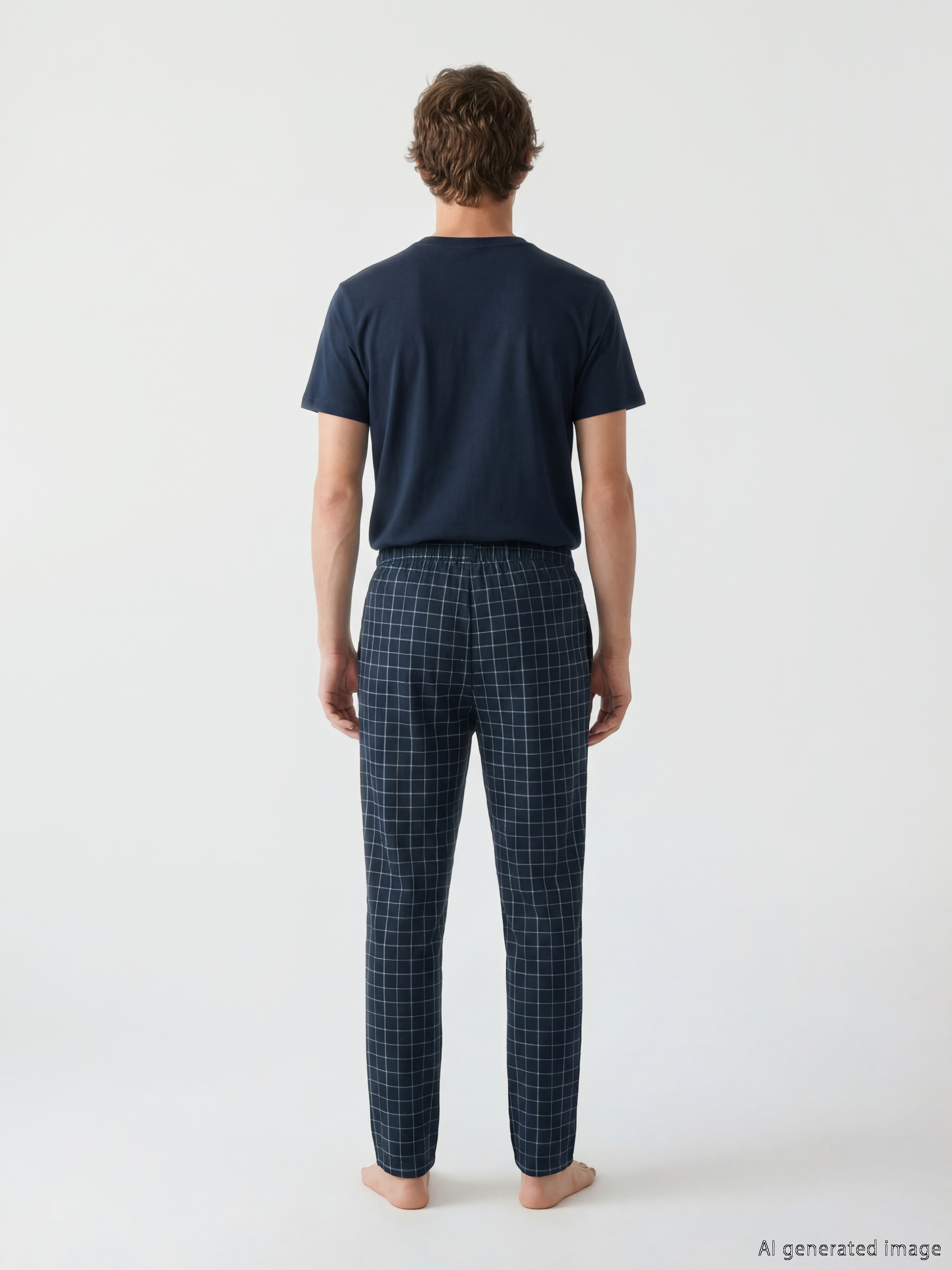 LC WAIKIKI Regular Fit Ekose Erkek Pijama Takım görsel 4