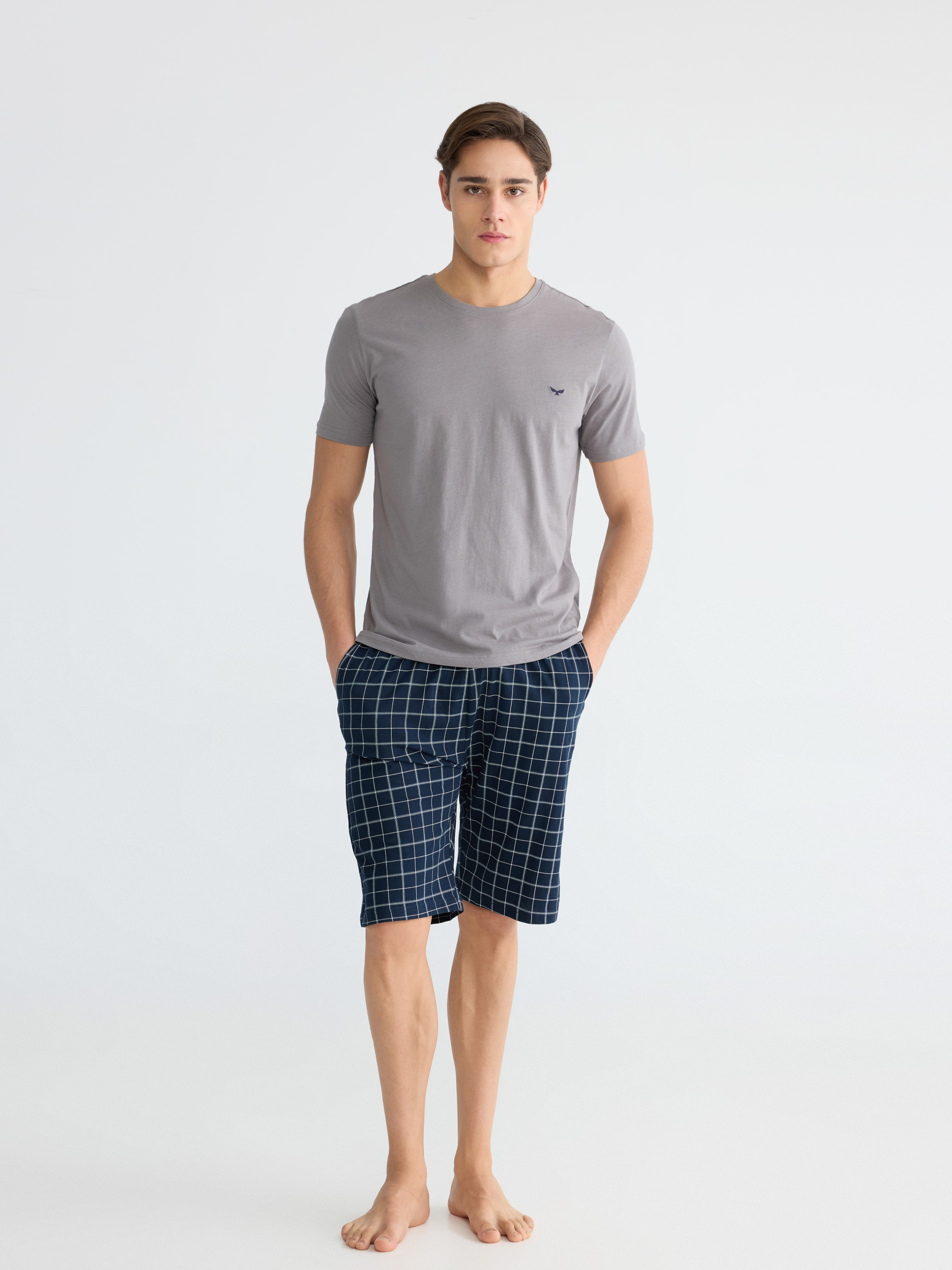 LC WAIKIKI Standart Kalıp Erkek Şortlu Pijama Takımı