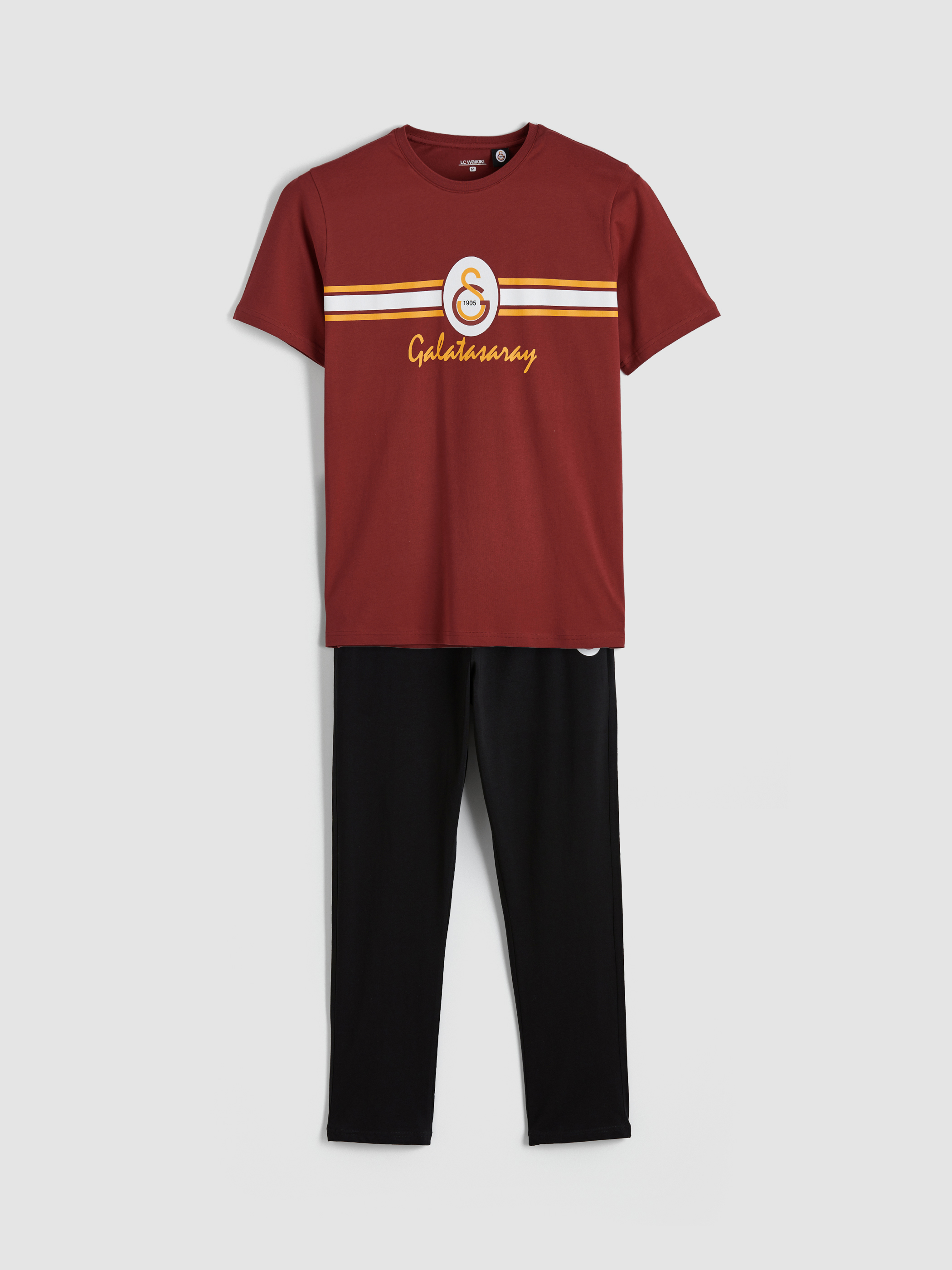LC WAIKIKI Standart Kalıp Galatasaray Baskılı Erkek Pijama Takım görsel 5