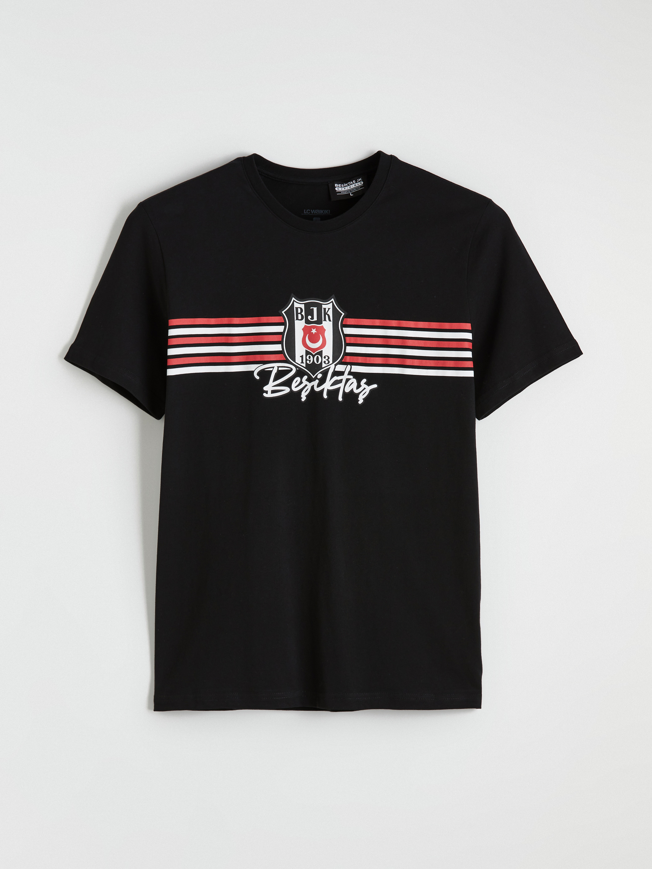 LC WAIKIKI Standart Kalıp Beşiktaş Baskılı Erkek Pijama Takımı görsel 2