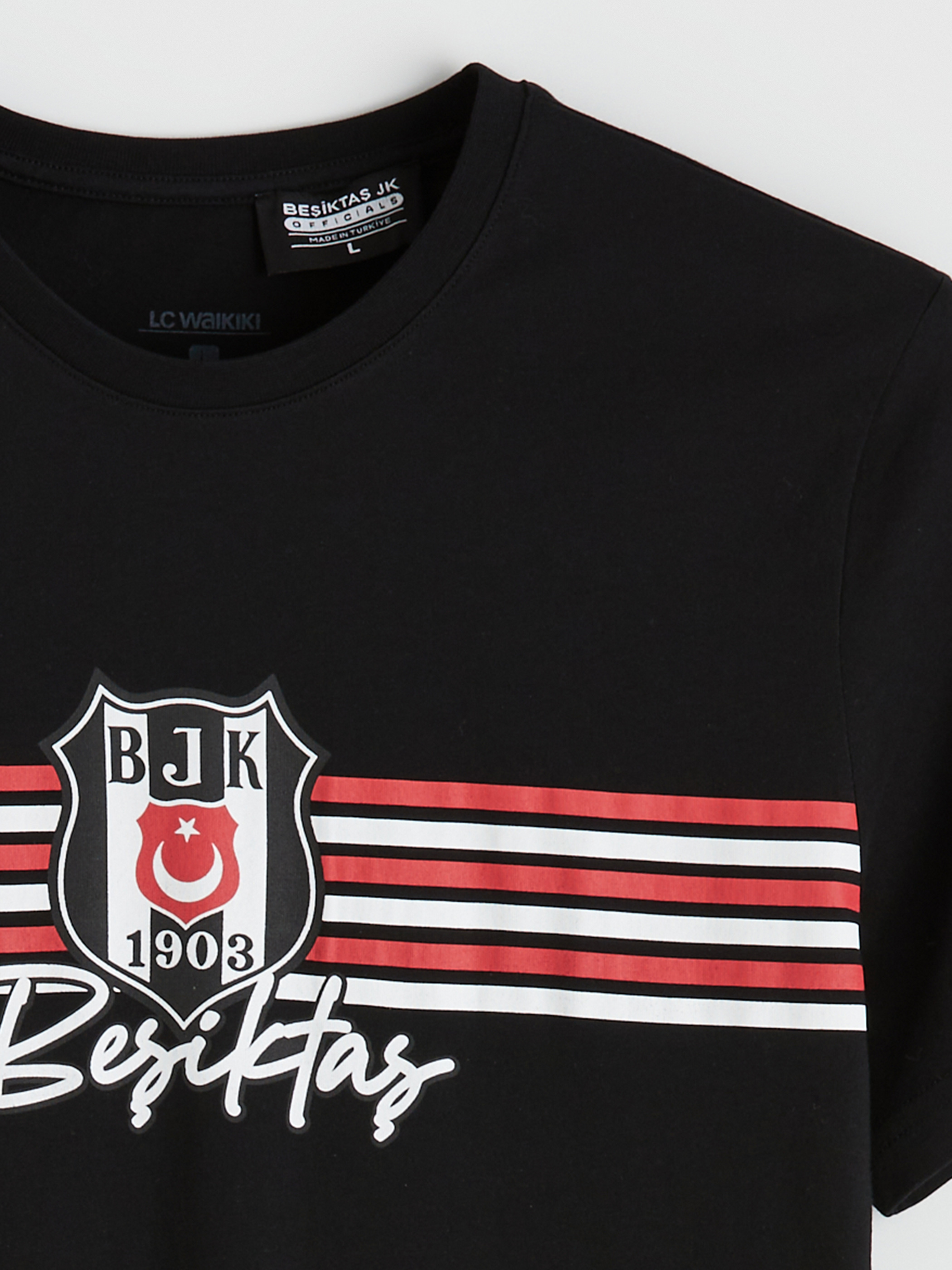 LC WAIKIKI Standart Kalıp Beşiktaş Baskılı Erkek Pijama Takımı görsel 3