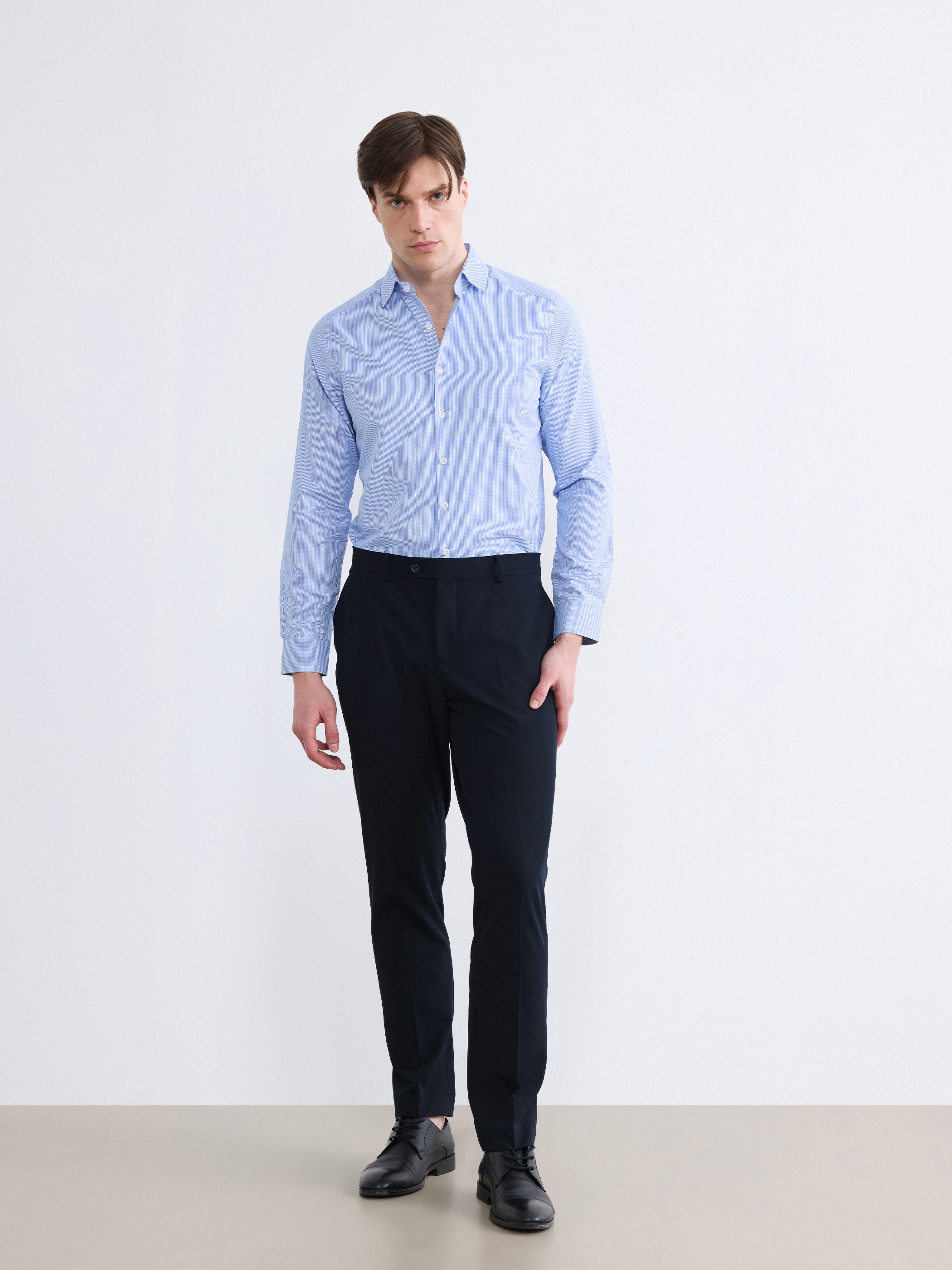 LCW BUSINESS Slim Fit Ekose Erkek Gömlek görsel 2