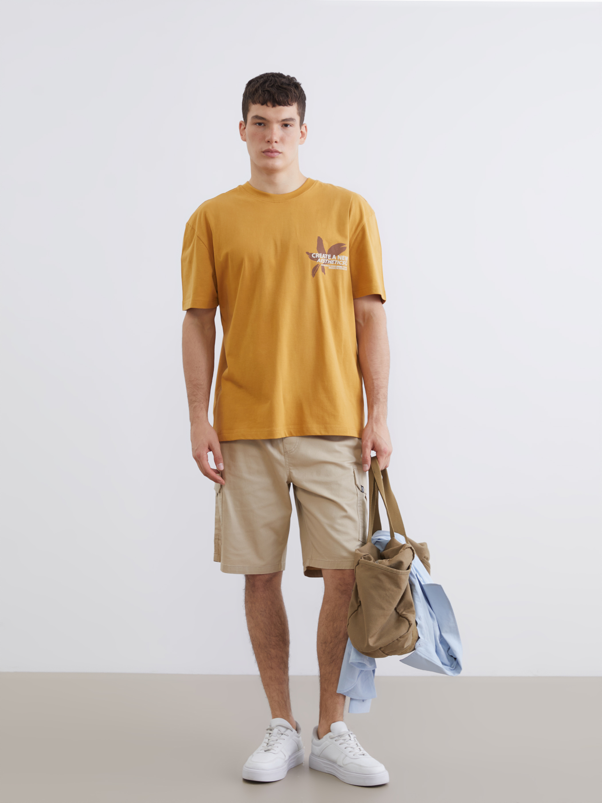 XSIDE Regular Fit Erkek Gabardin Kargo Şort