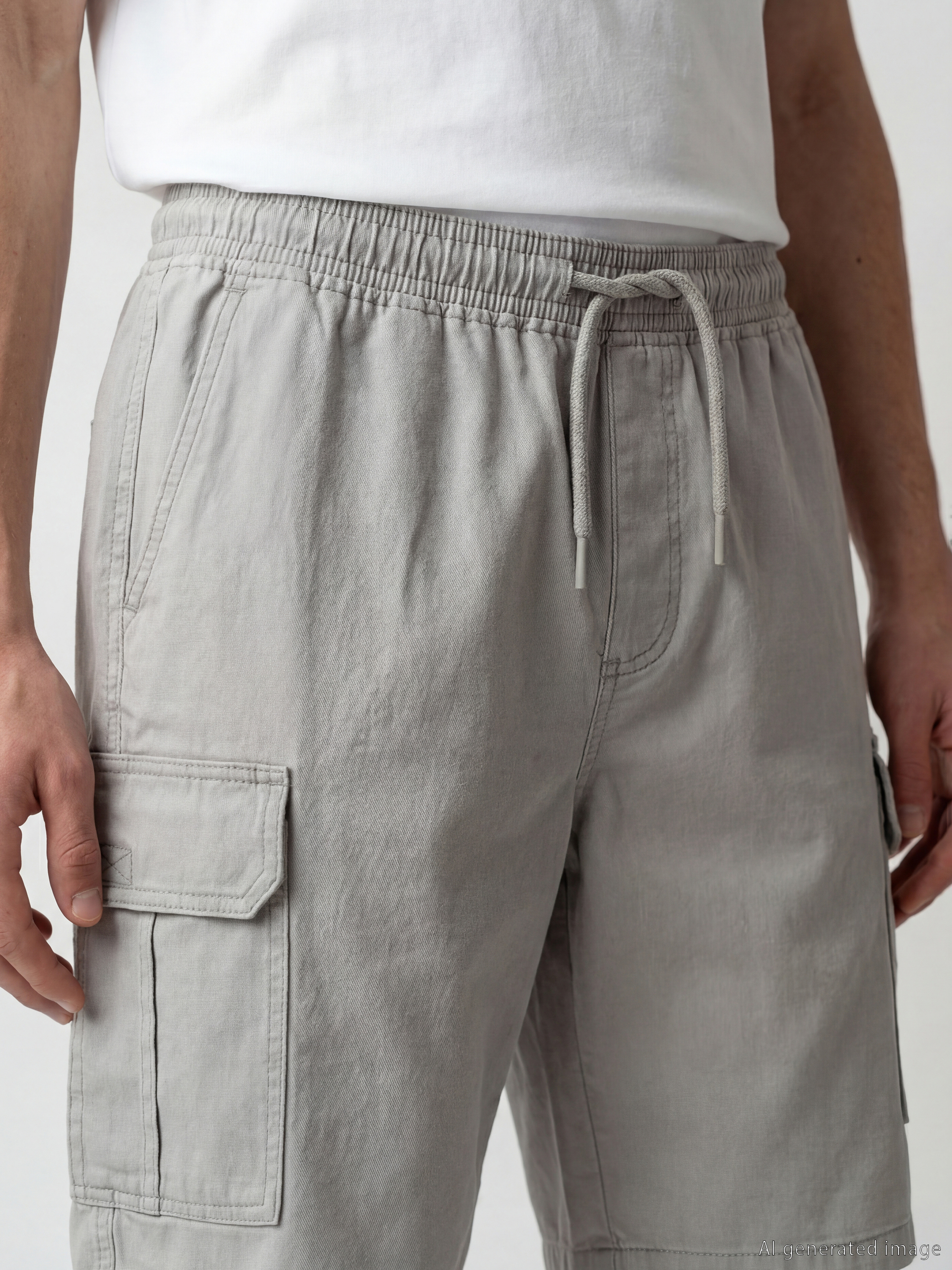 XSIDE Regular Fit Erkek Gabardin Kargo Şort görsel 3