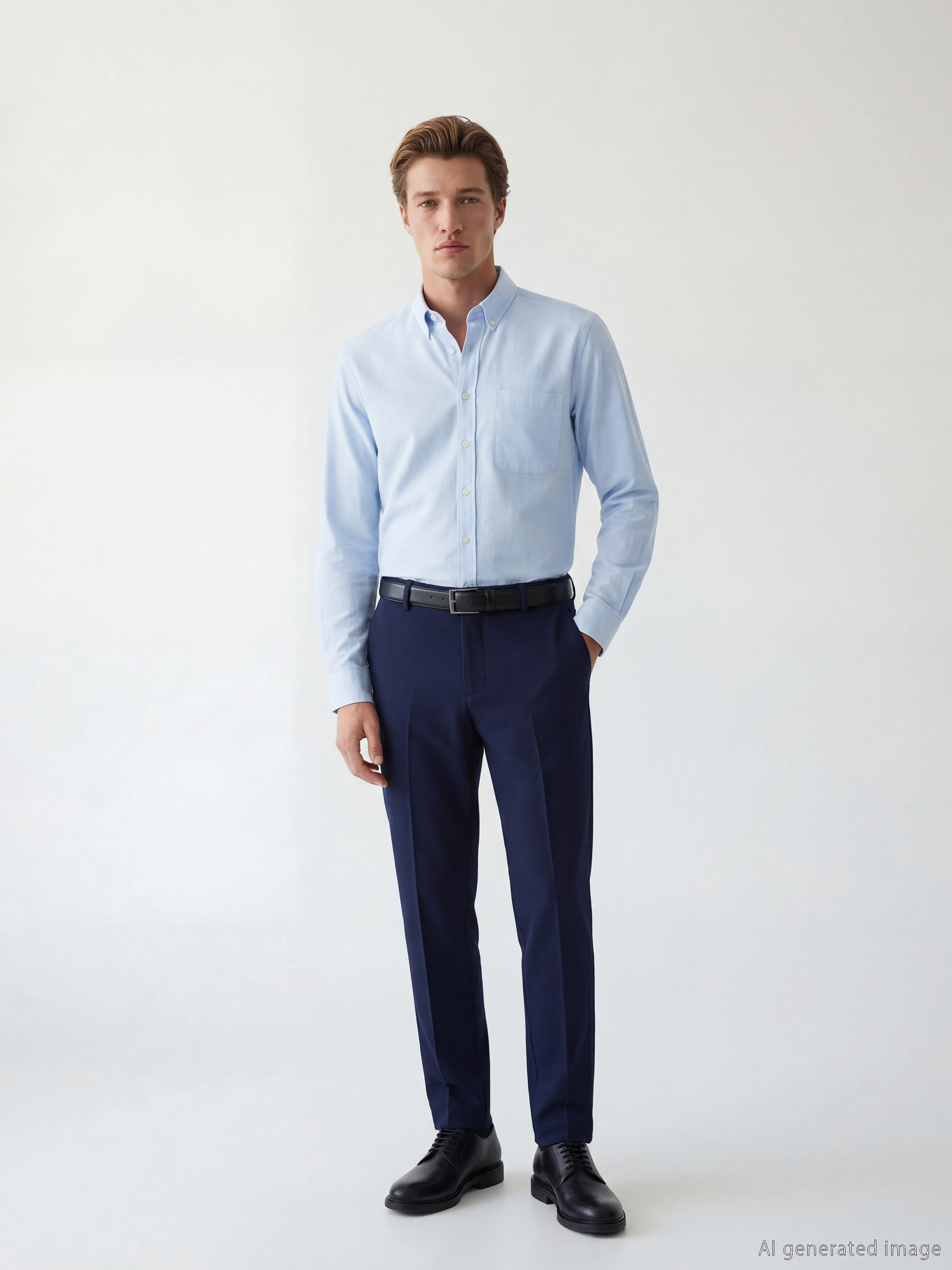 SOUTHBLUE Regular Fit Keten Karışımlı Erkek Gömlek görsel 2