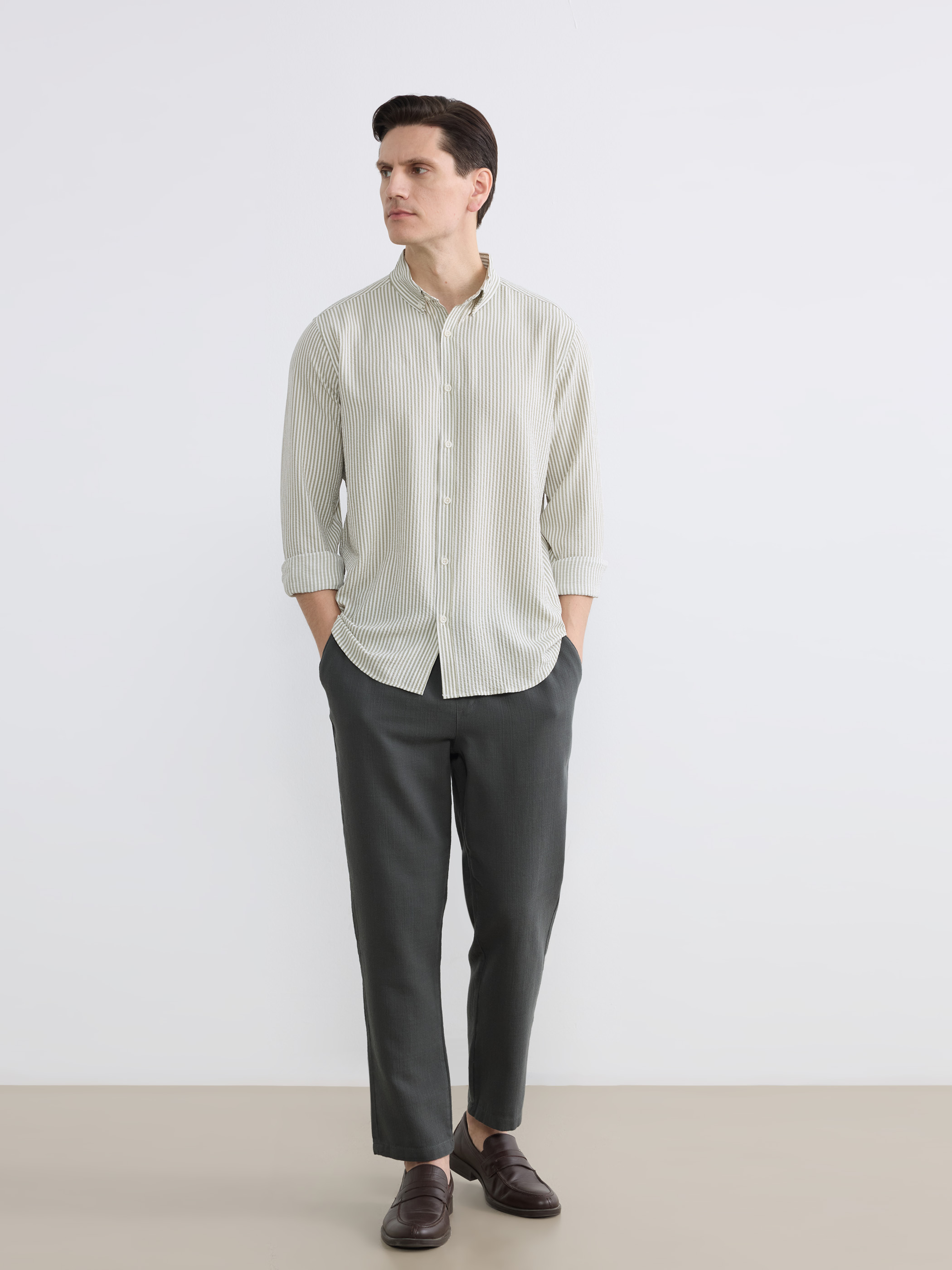 LCW Vision Regular Fit Pamuklu Erkek Dokulu Pantolon görsel 2
