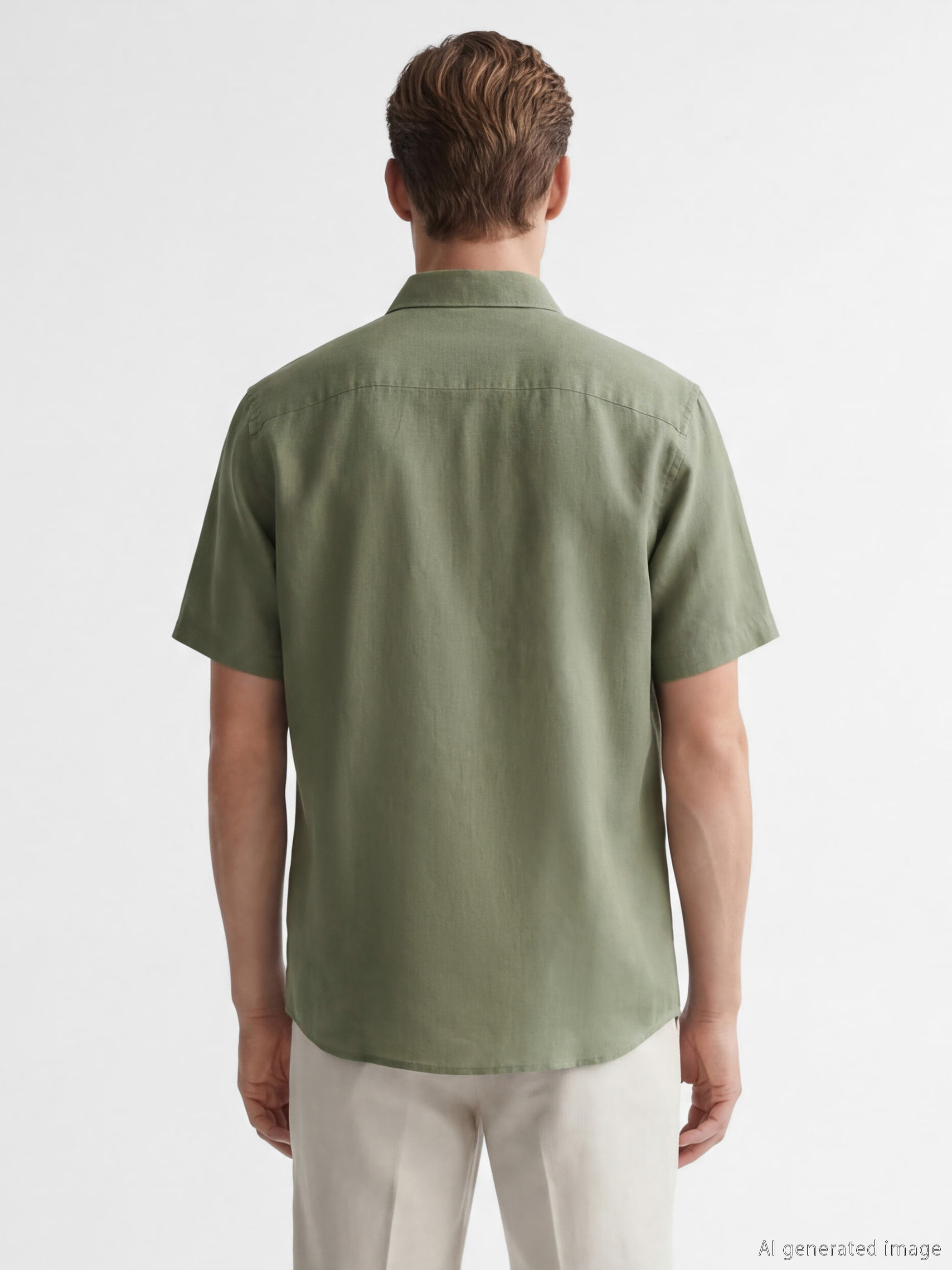 SOUTHBLUE Regular Fit Keten Karışımlı Erkek Gömlek görsel 4