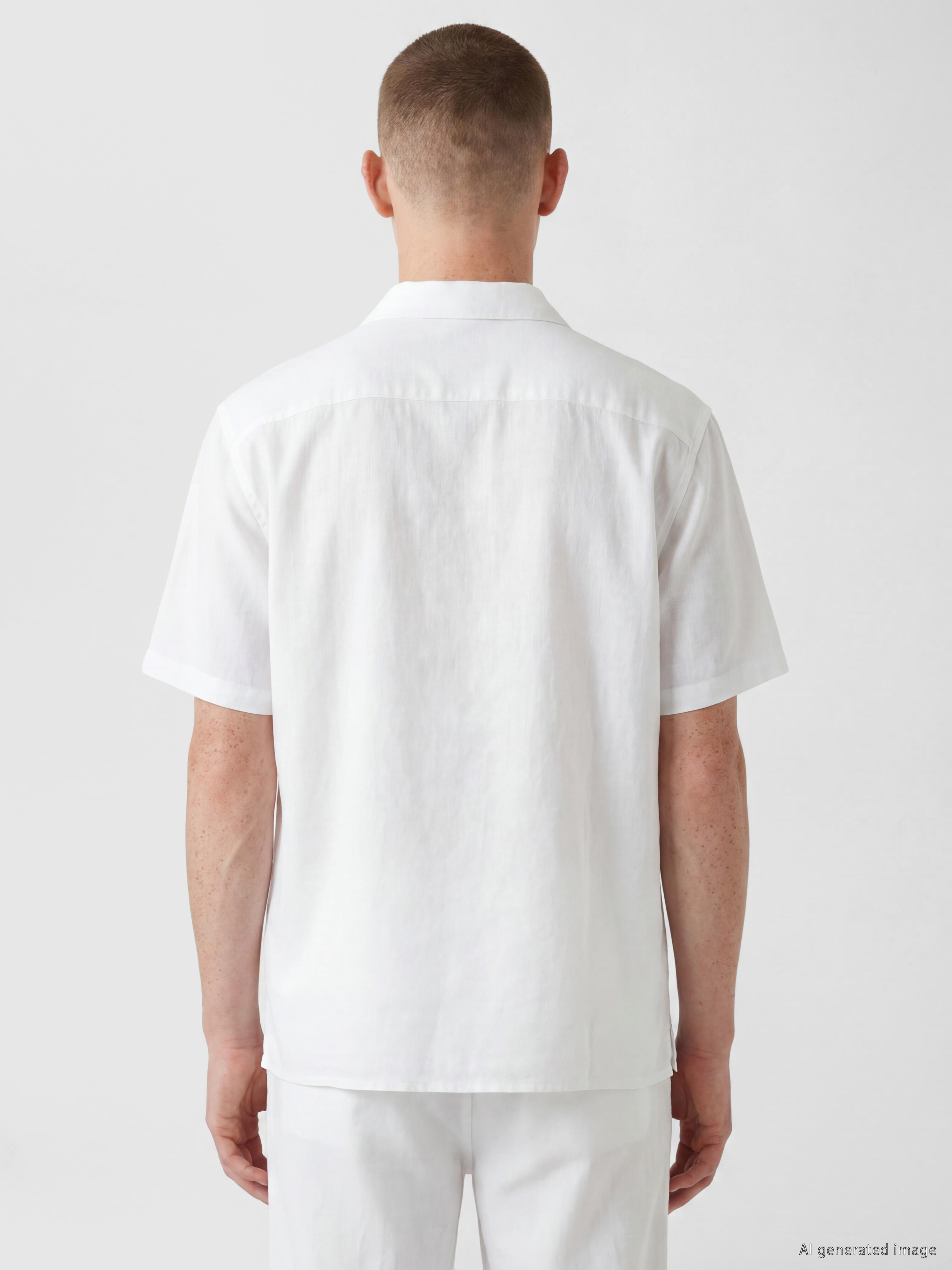 XSIDE Loose Fit Keten Görünümlü Erkek Gömlek görsel 4