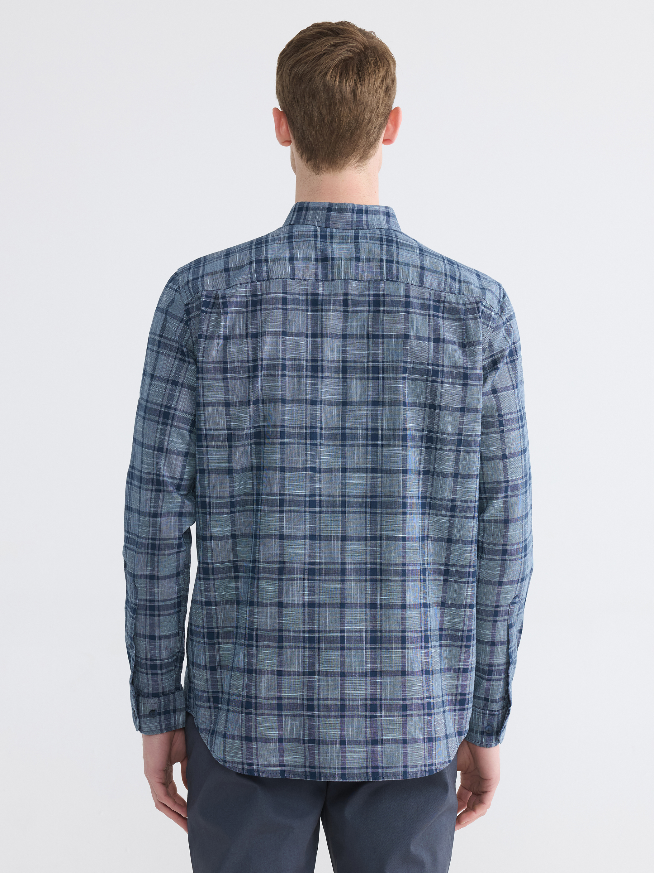 LCWAIKIKI Classic Regular Fit Ekose Poplin Erkek Gömlek görsel 4