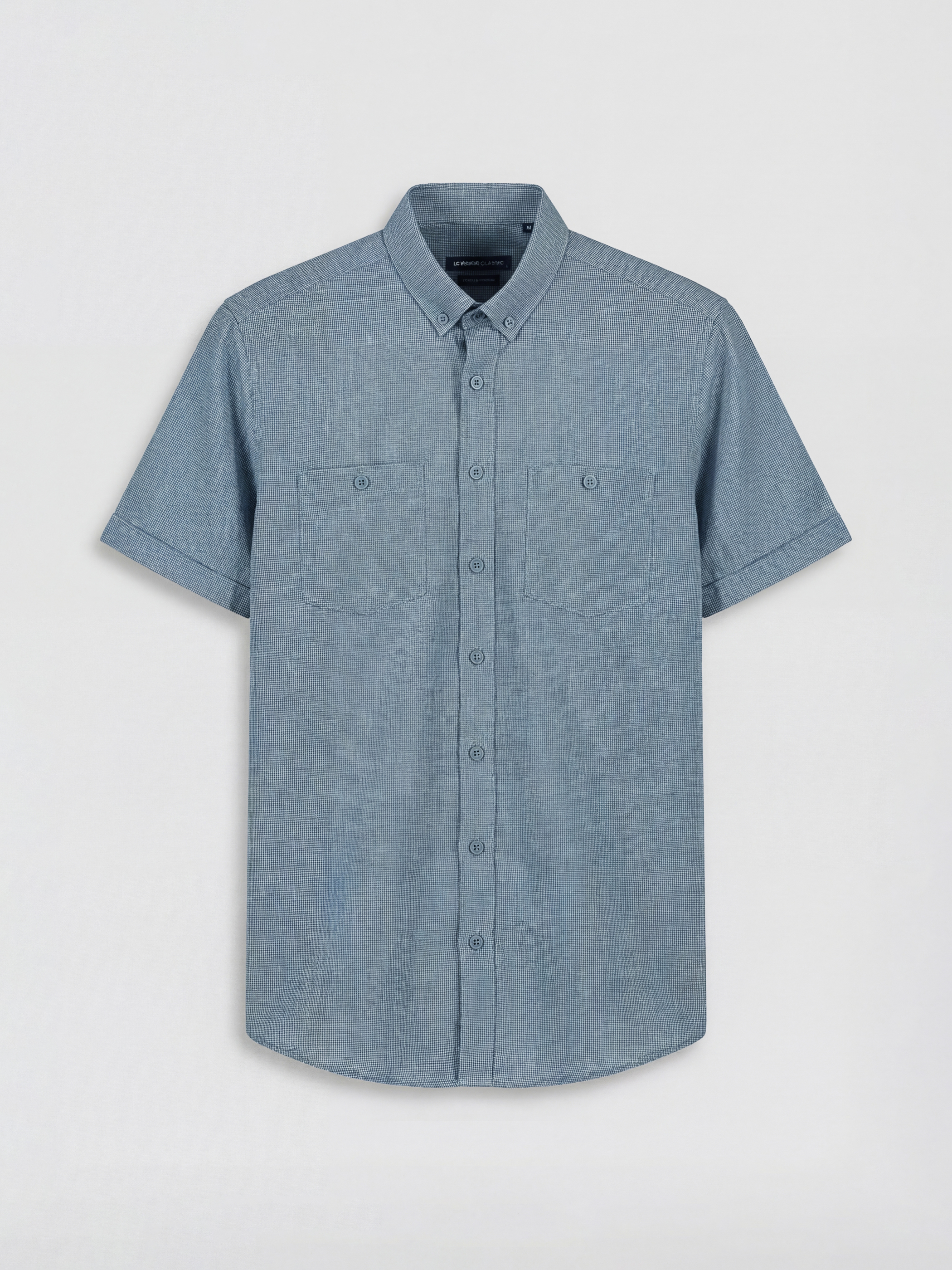 LCWAIKIKI Classic Regular Fit Erkek Keten Görünümlü Gömlek görsel 4