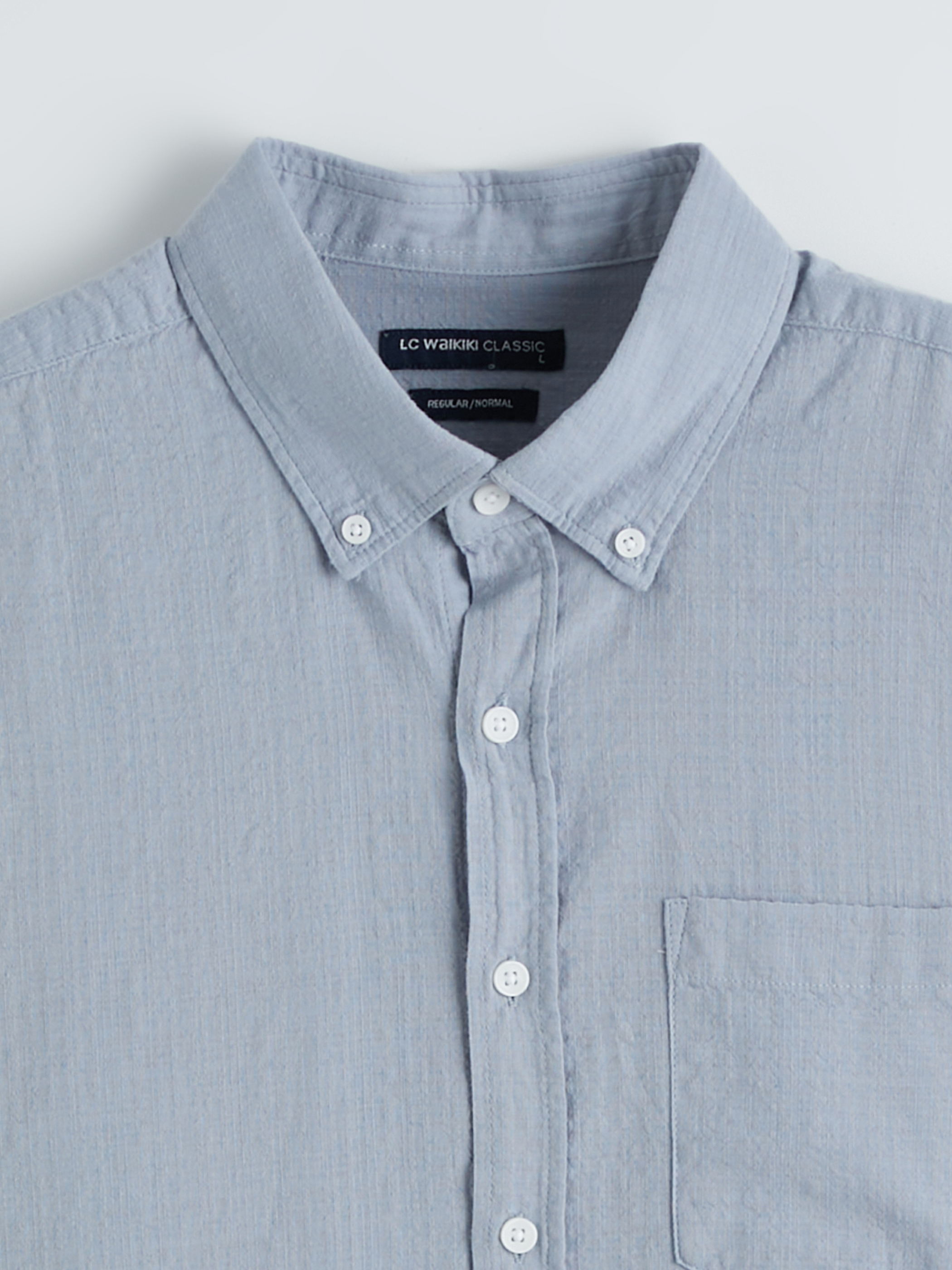 LCWAIKIKI Classic Regular Fit Armürlü Erkek Gömlek görsel 5