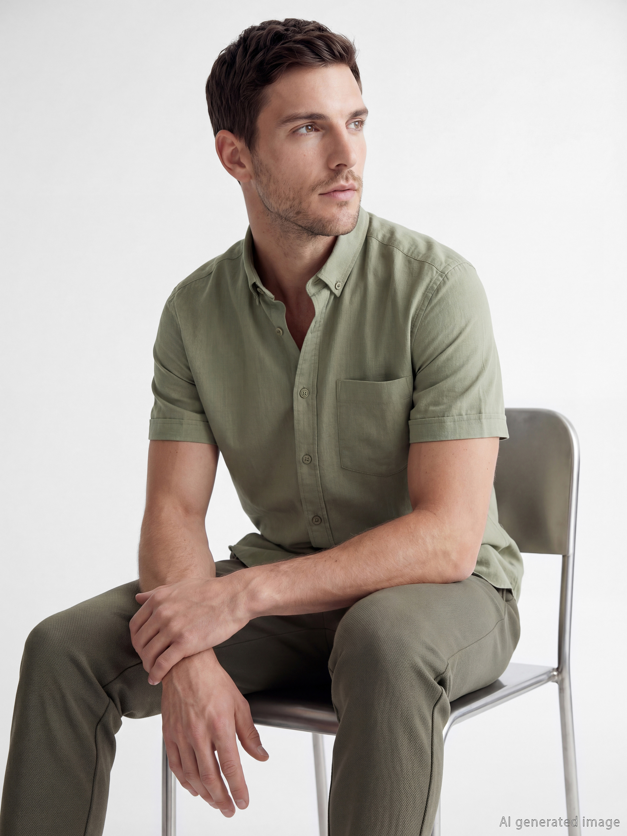 LCWAIKIKI Classic Regular Fit Armürlü Erkek Gömlek görsel 2