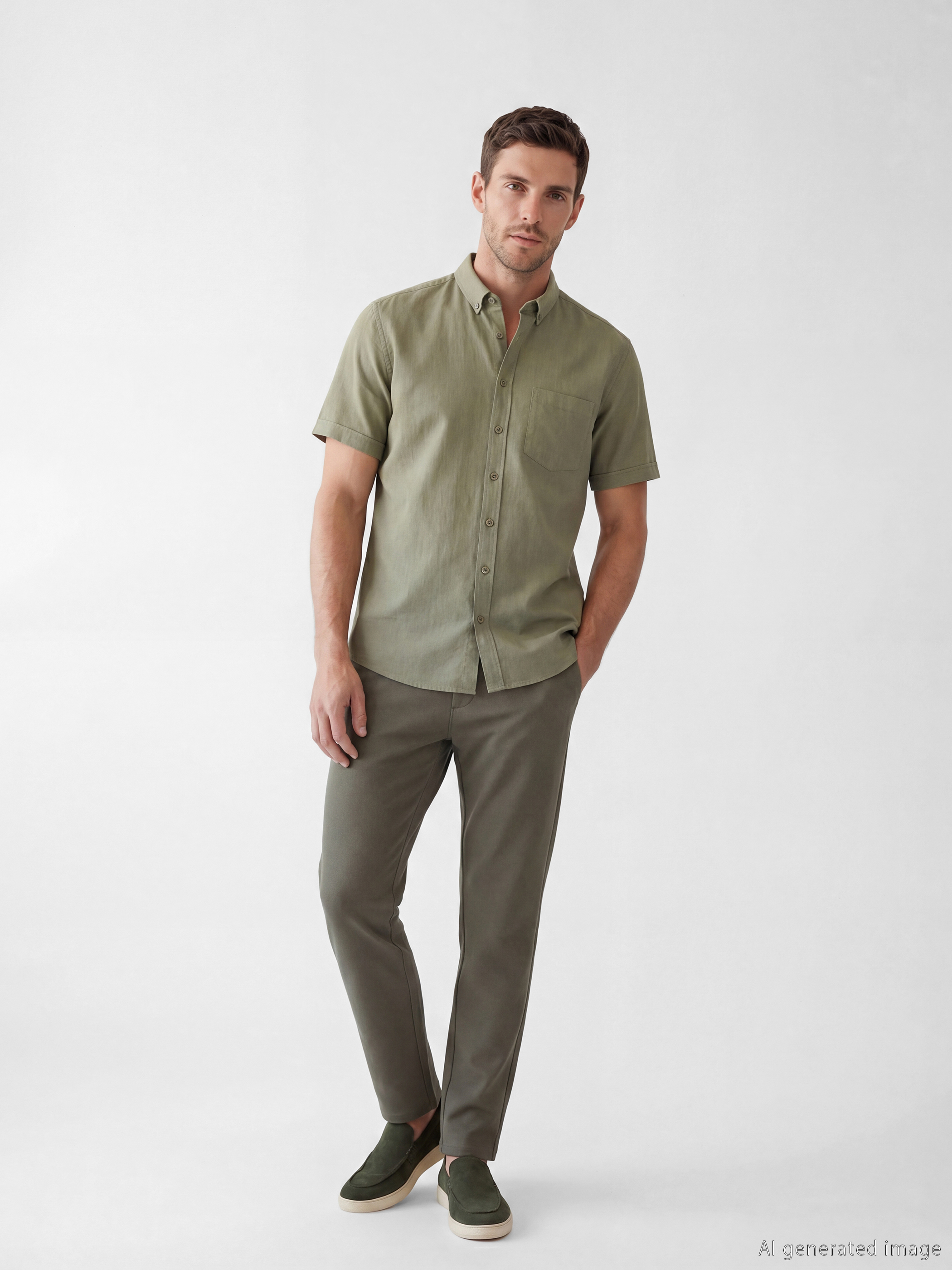 LCWAIKIKI Classic Regular Fit Armürlü Erkek Gömlek görsel 4