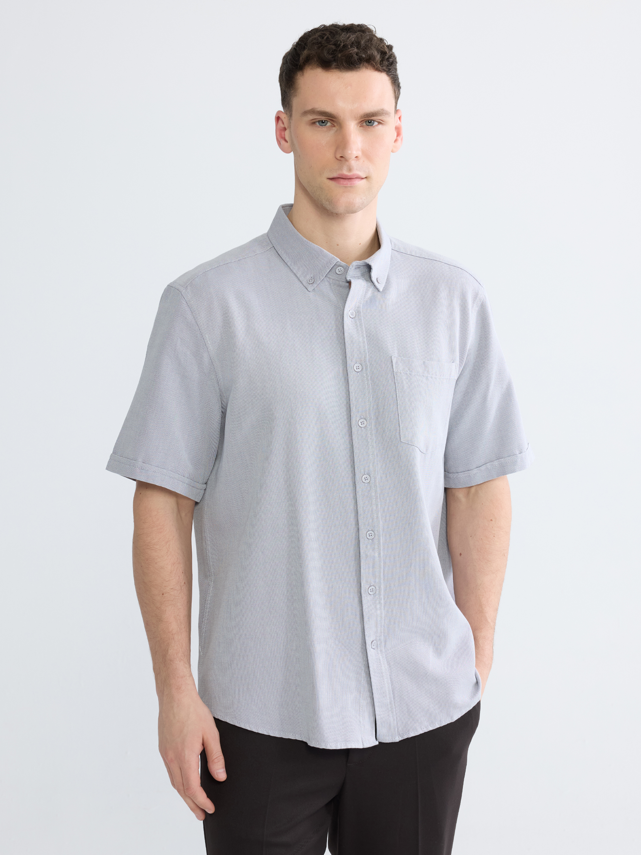 LCWAIKIKI Classic Regular Fit Armürlü Erkek Gömlek