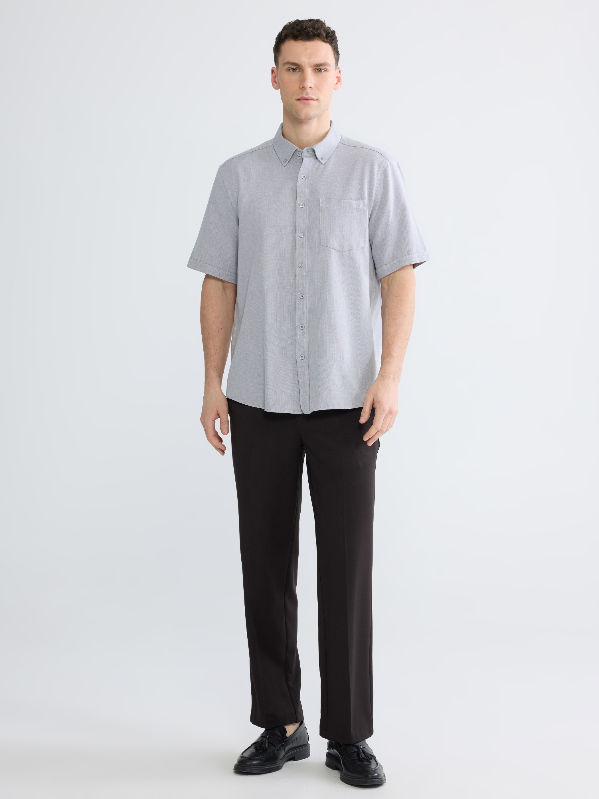 LCWAIKIKI Classic Regular Fit Armürlü Erkek Gömlek görsel 3