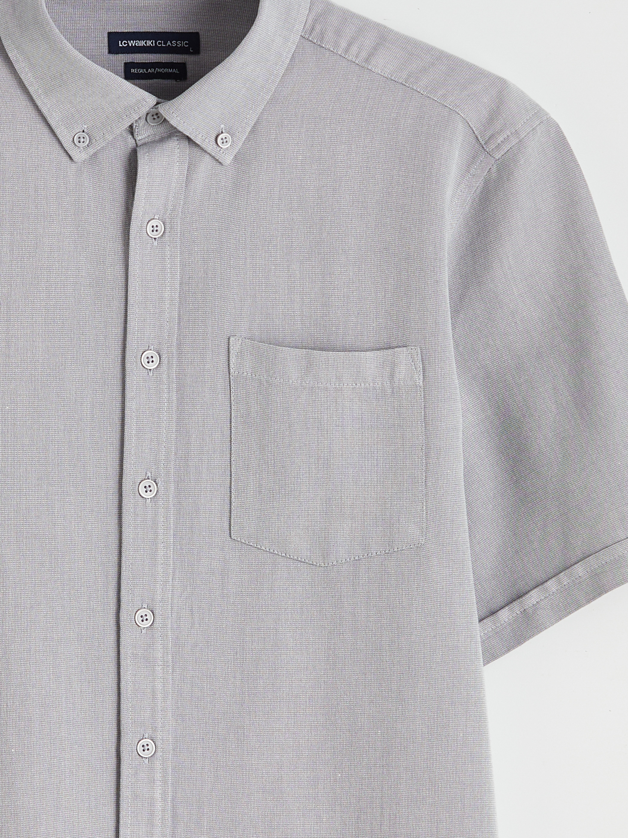 LCWAIKIKI Classic Regular Fit Armürlü Erkek Gömlek görsel 7