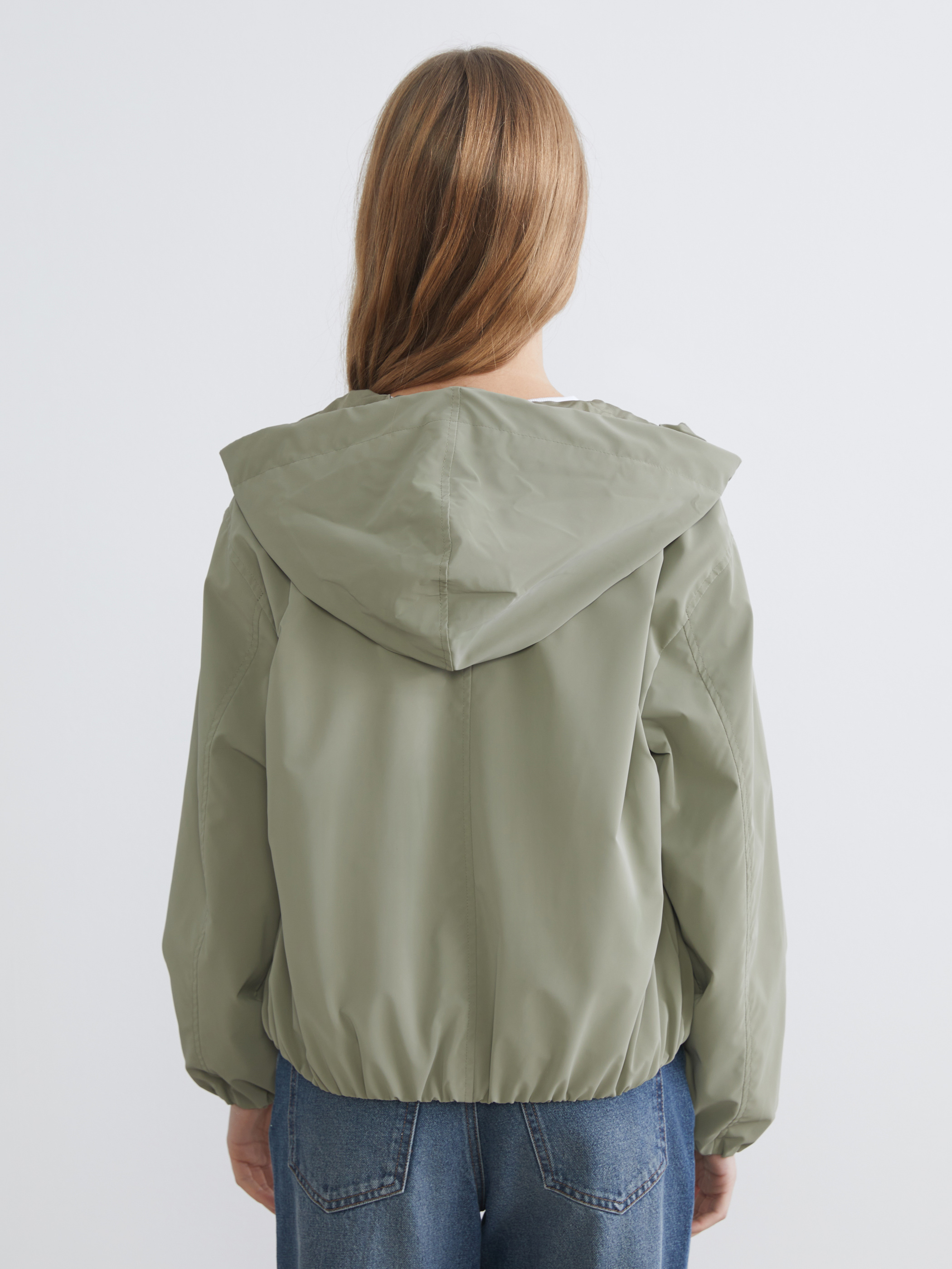 XSIDE Kapüşonlu Oversize Crop Kadın Yağmurluk görsel 5