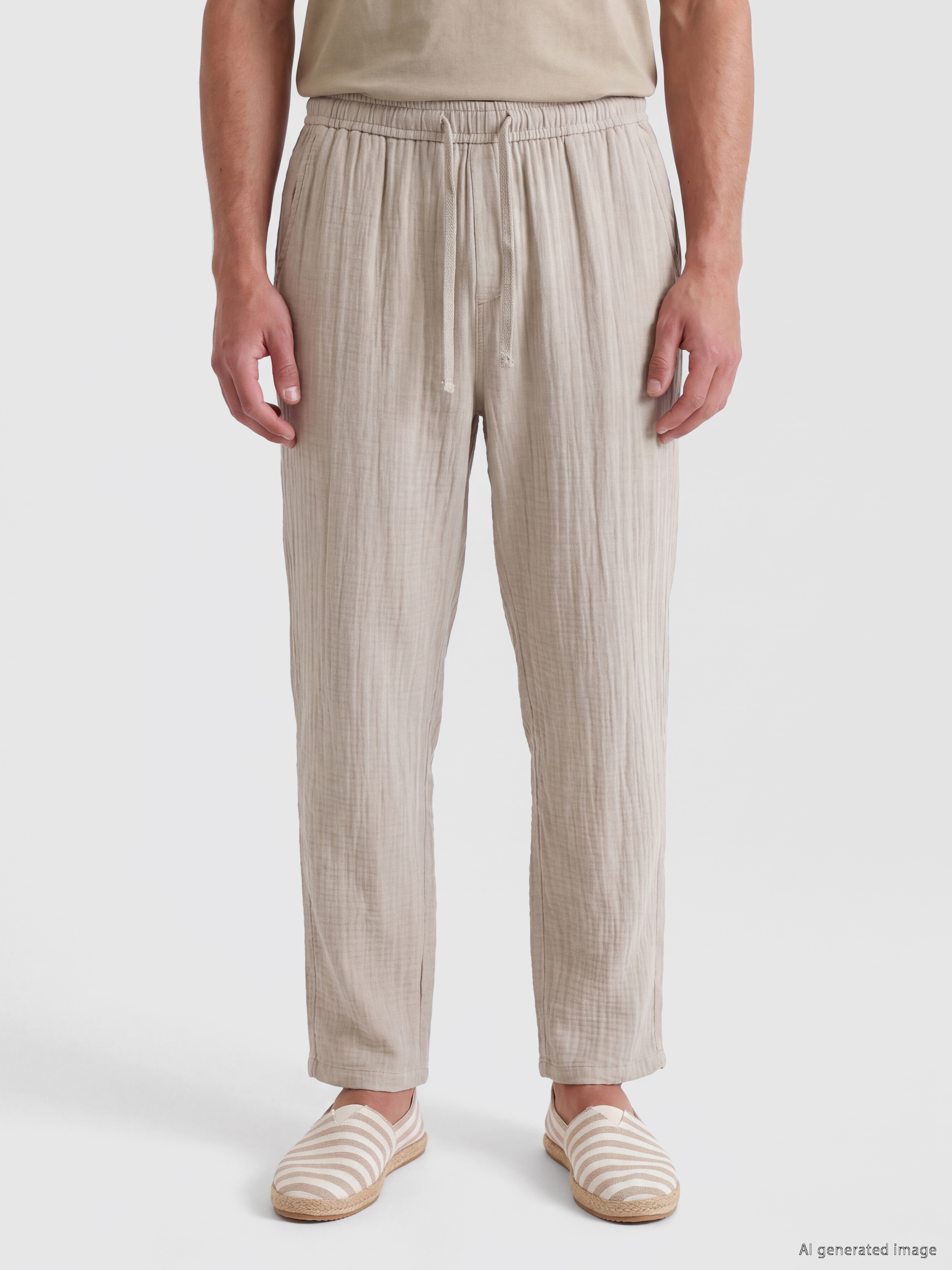 XSIDE Loose Fit Erkek Müslin Pantolon görsel 2