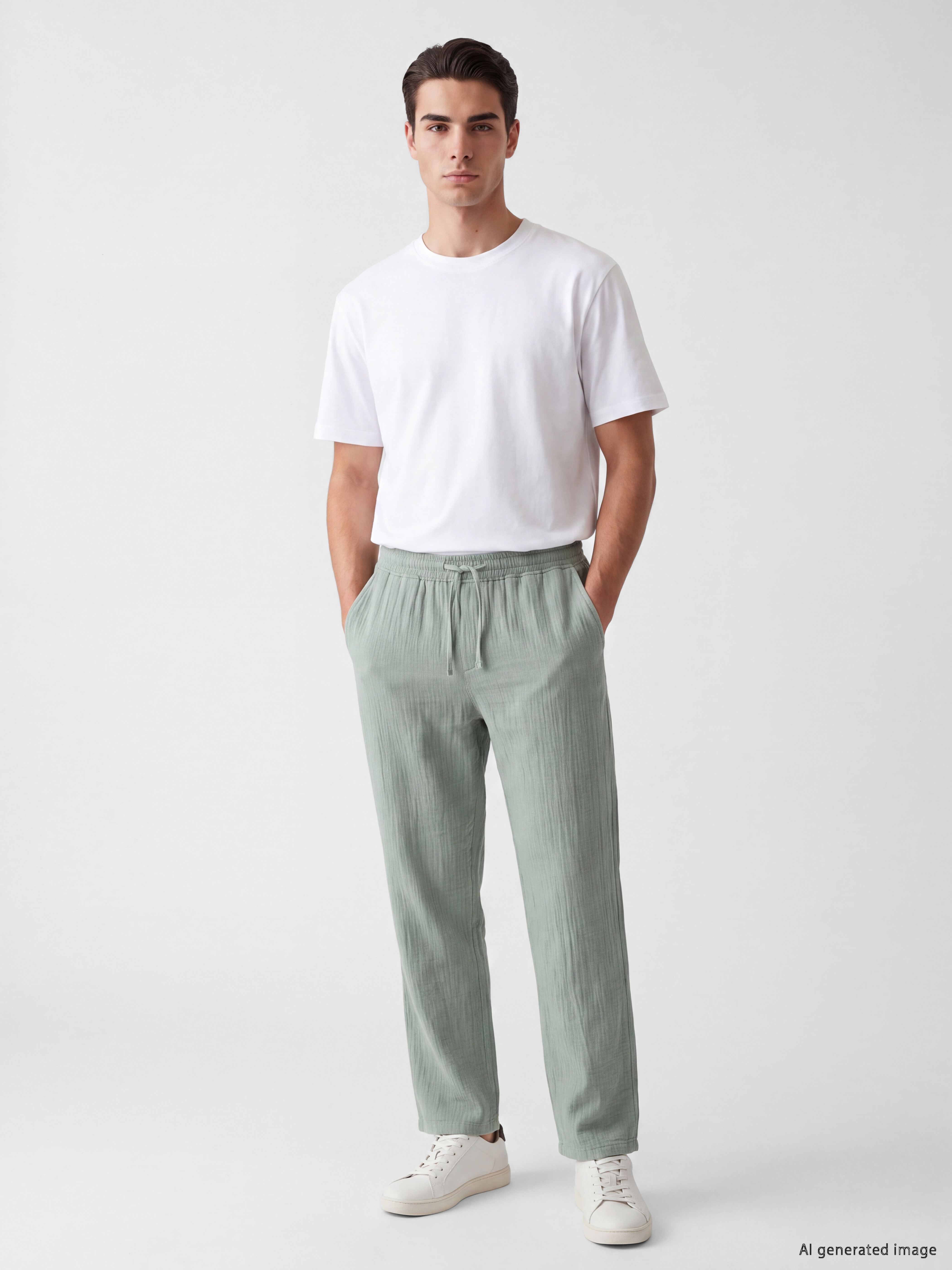 XSIDE Loose Fit Erkek Müslin Pantolon görsel 2