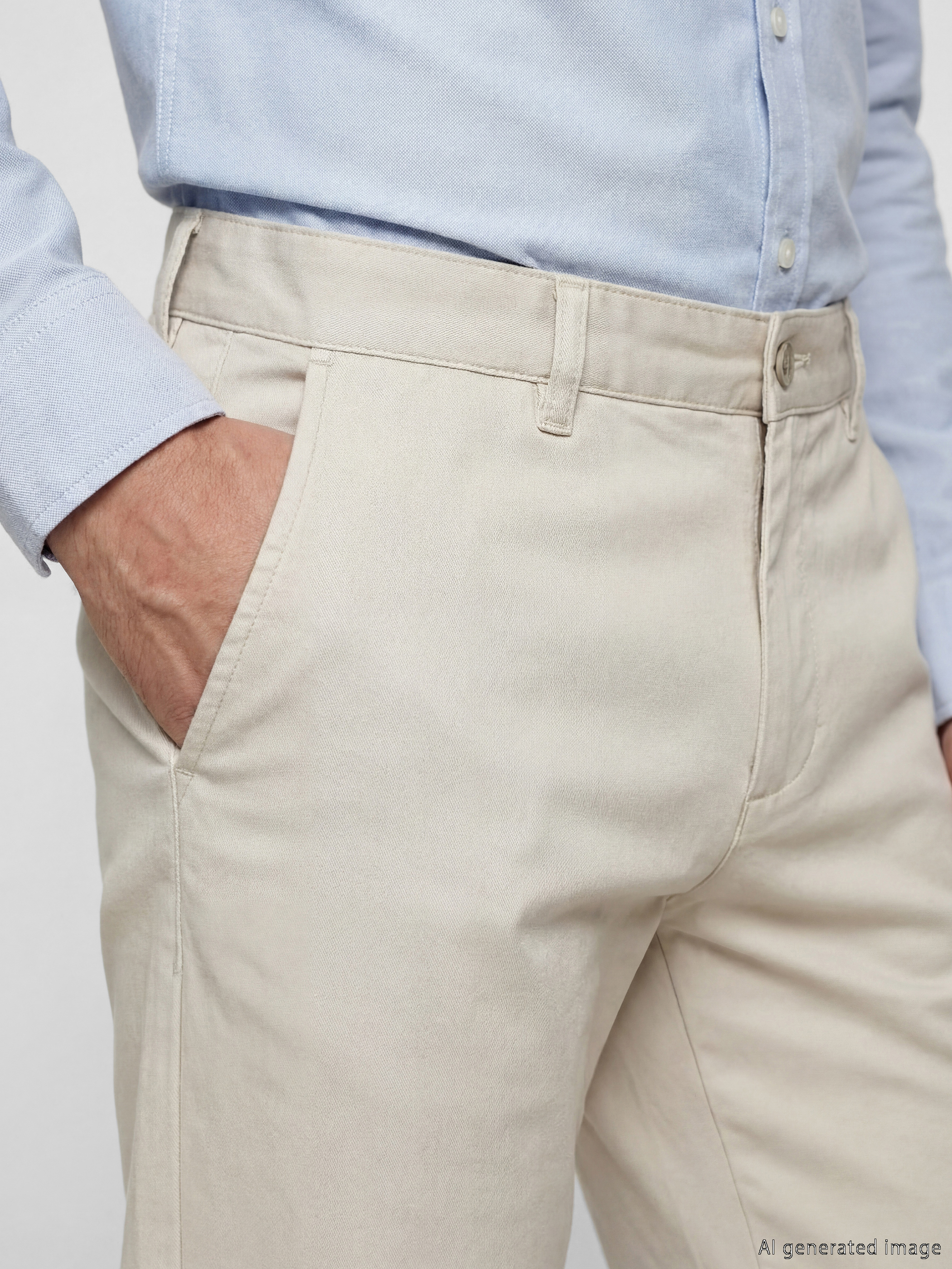 LCWAIKIKI Classic Dar Kalıp Erkek Chino Pantolon görsel 3