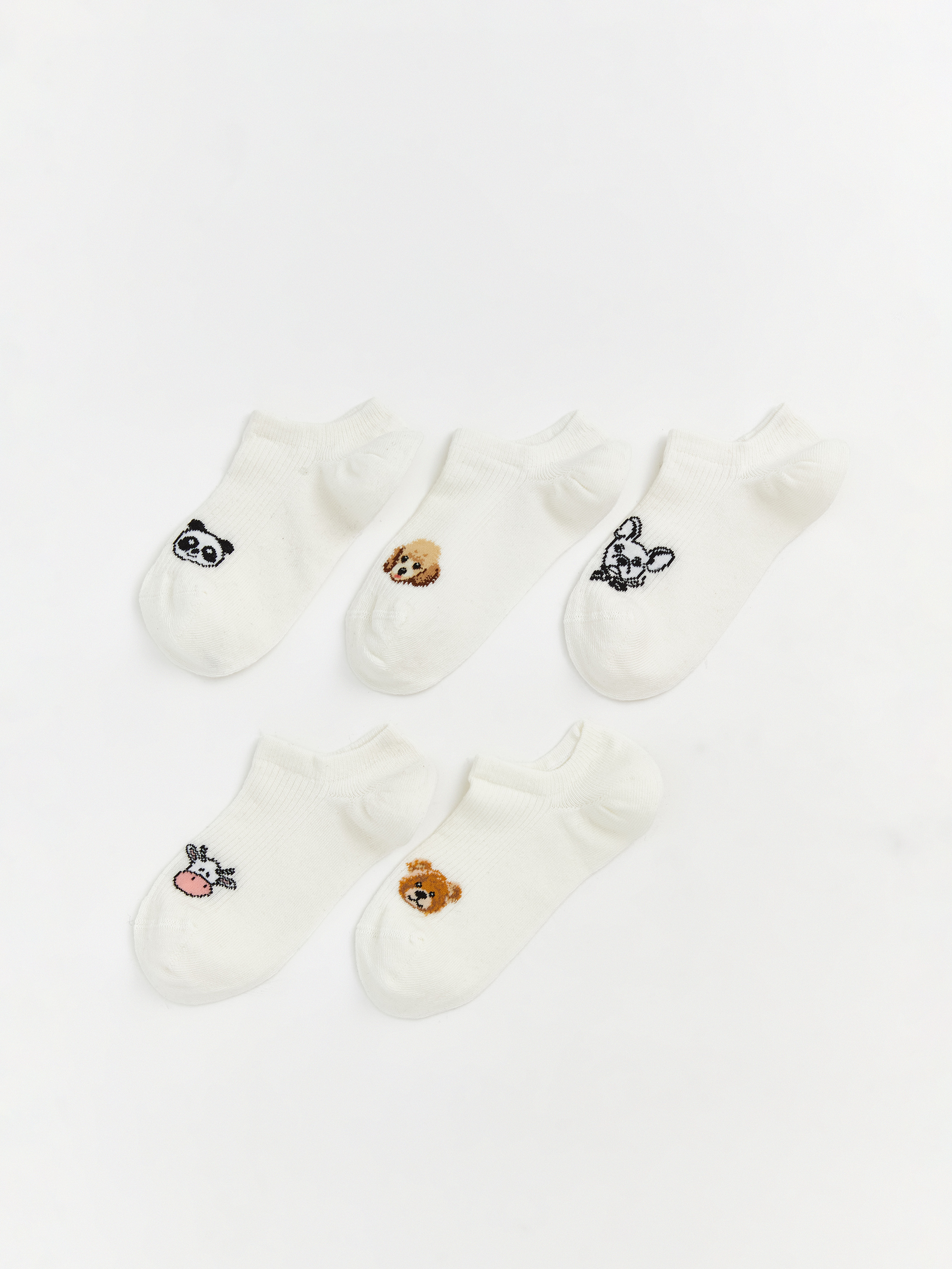 LCW DREAM Hayvan Baskılı Kadın Sneaker Çorap 5'li görsel 2