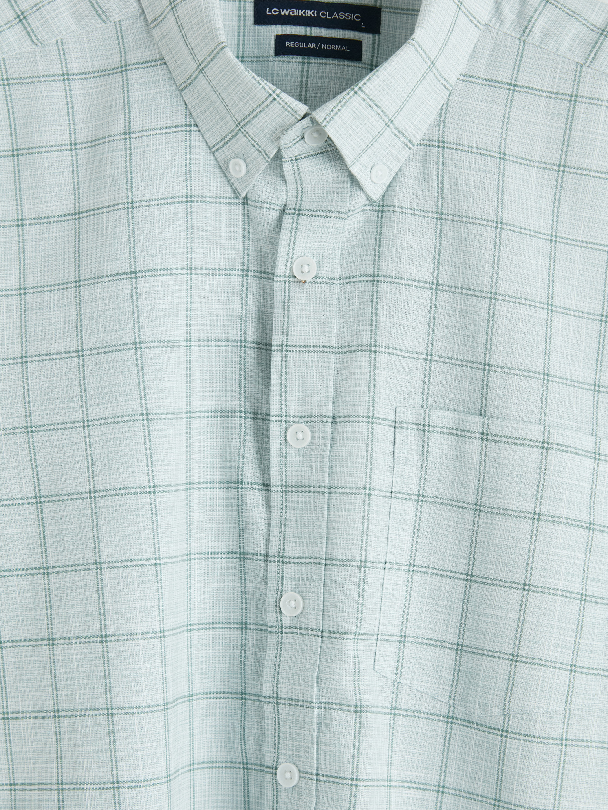 LCWAIKIKI Classic Regular Fit Kareli Kısa Kollu Erkek Gömlek görsel 8