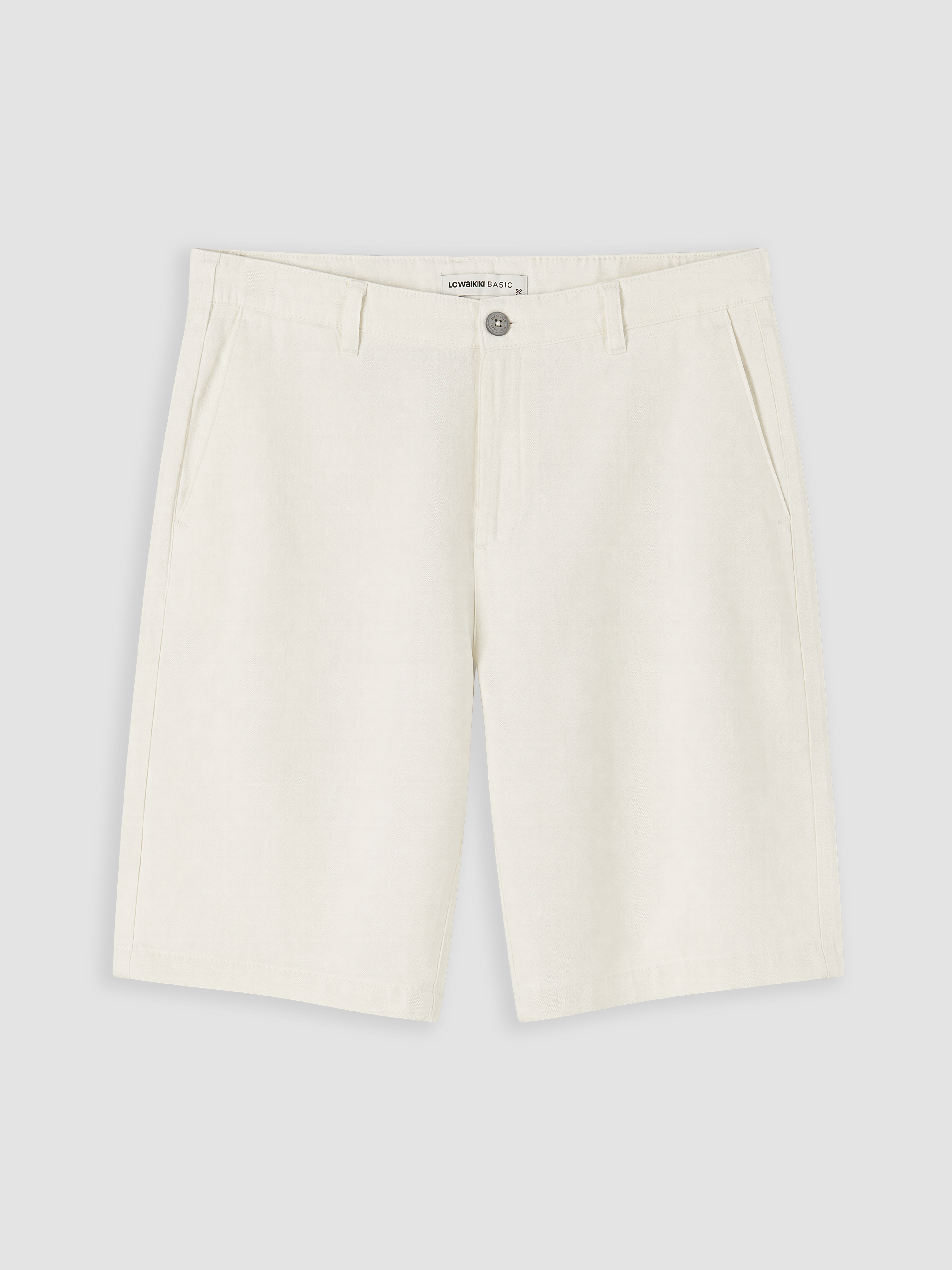 LCWAIKIKI Classic Regular Fit Keten Karışmlı Erkek Şort görsel 4