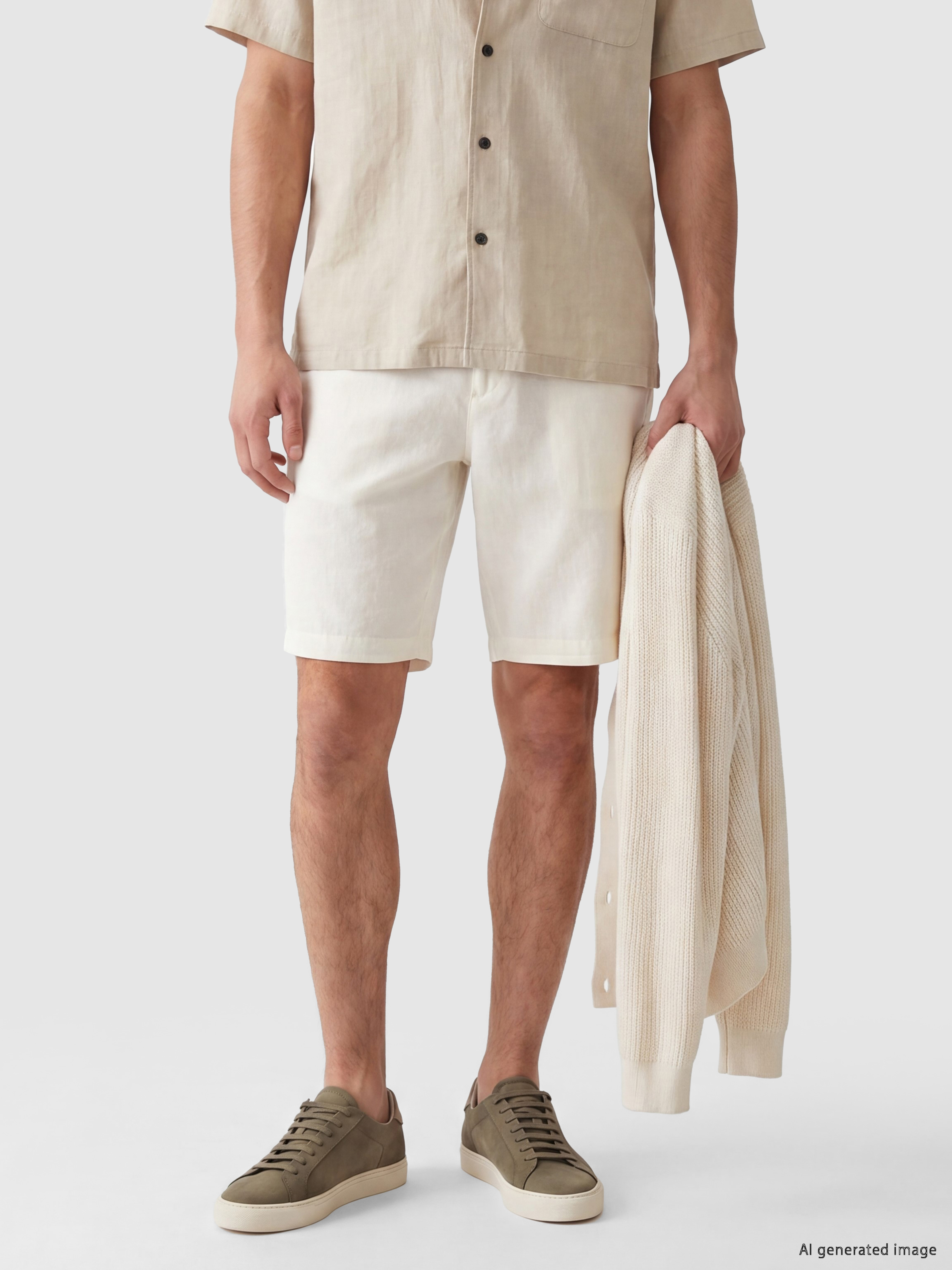 LCWAIKIKI Classic Regular Fit Keten Karışmlı Erkek Şort