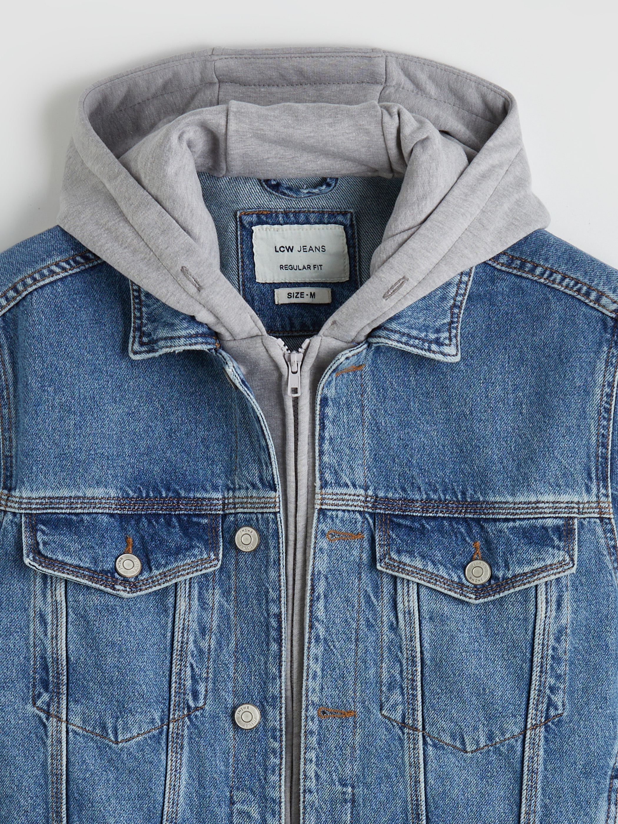LCW Jeans Standart Kalıp Kapüşonlu Erkek Jean Mont görsel 7