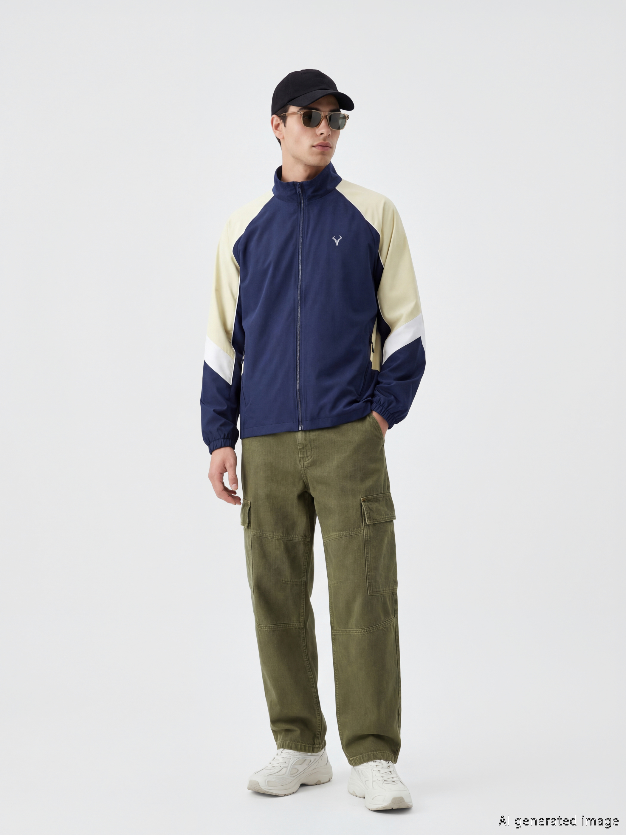 XSIDE ACTIVE Dik Yaka Renk Bloklu Erkek Fermuarlı Sweatshirt görsel 3