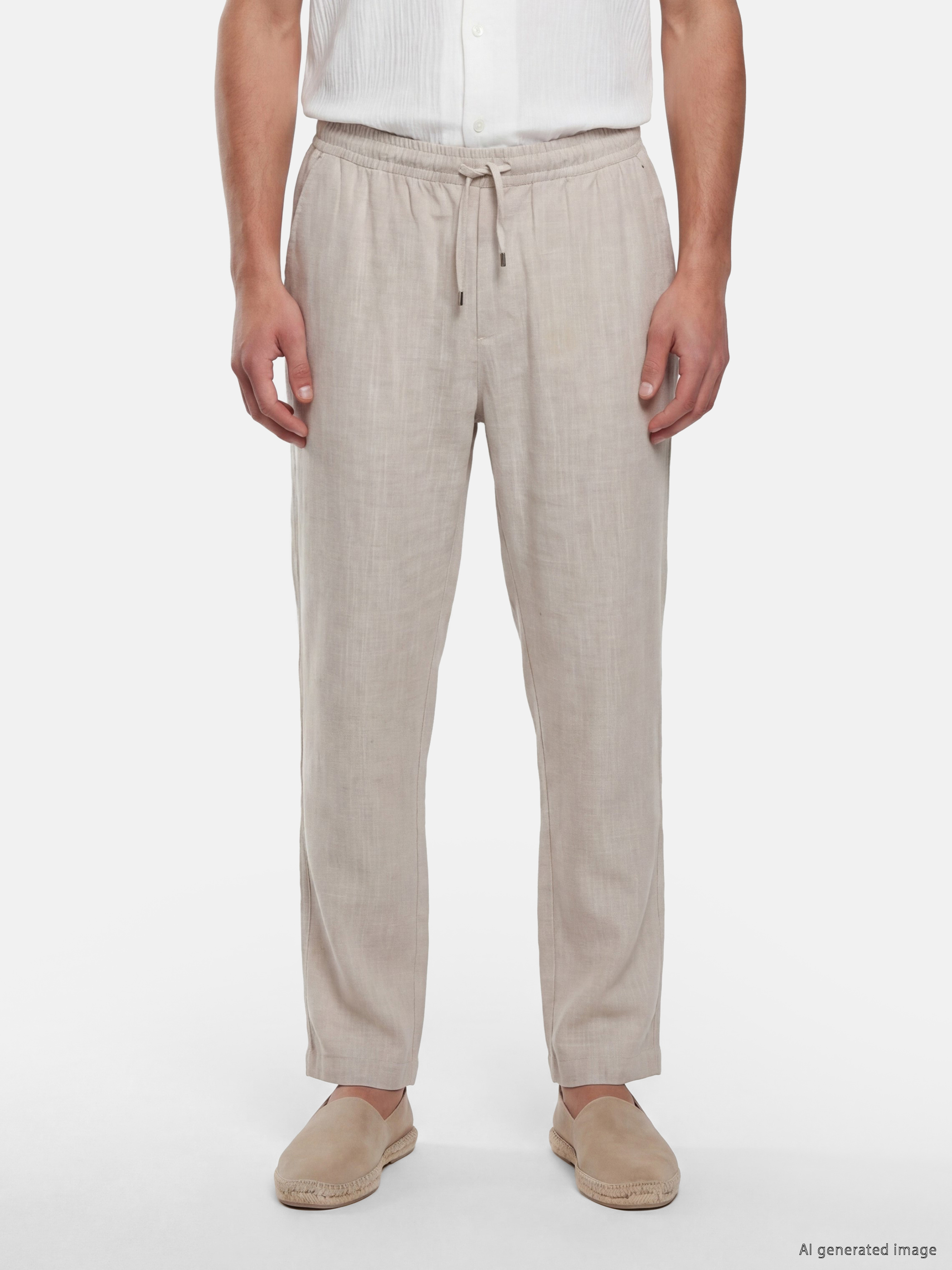 LCW Vision Regular Fit Keten Karışımlı Erkek Pantolon görsel 4