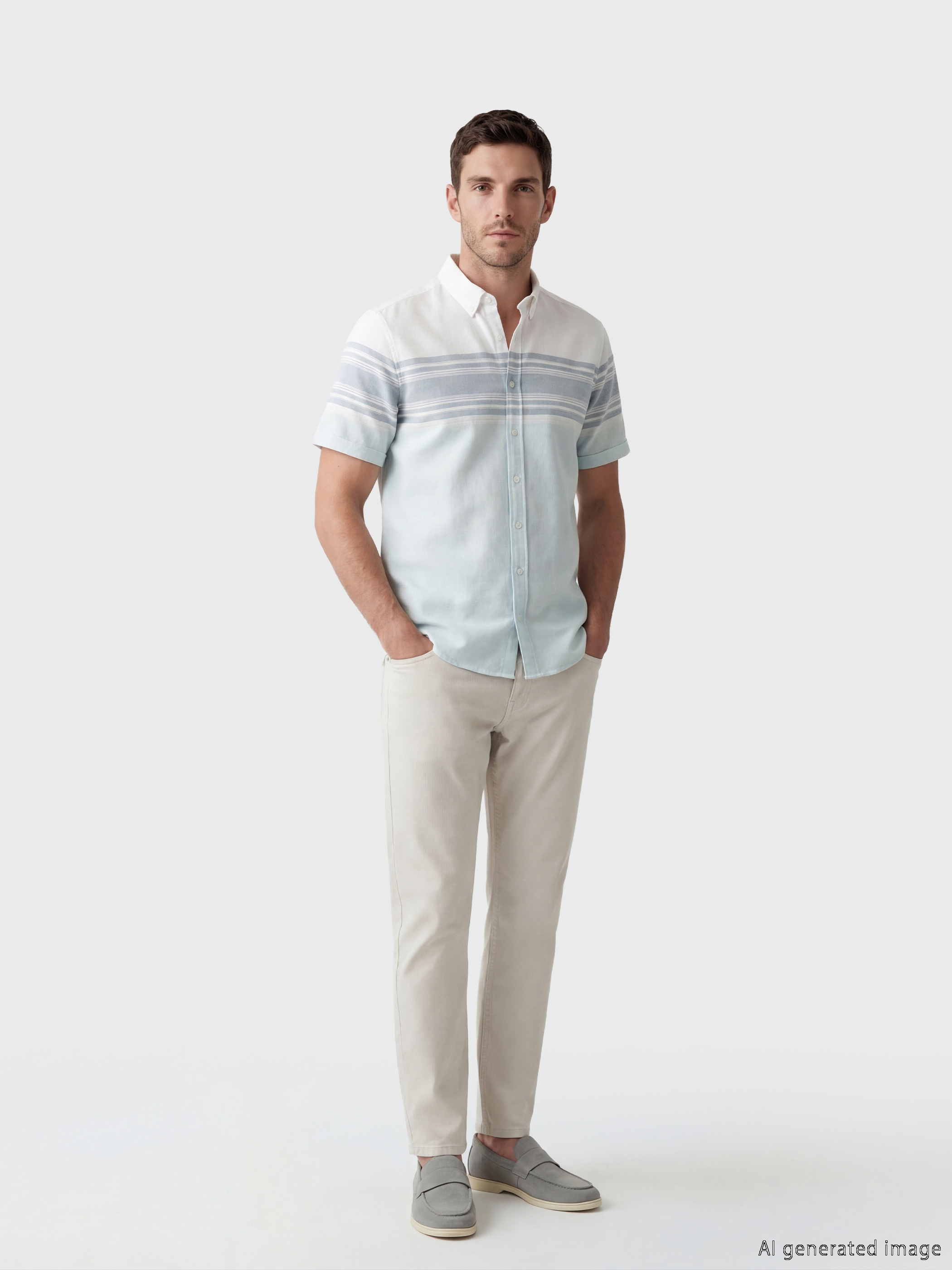 LCWAIKIKI Classic Regular Fit Armürlü Erkek Gömlek görsel 2
