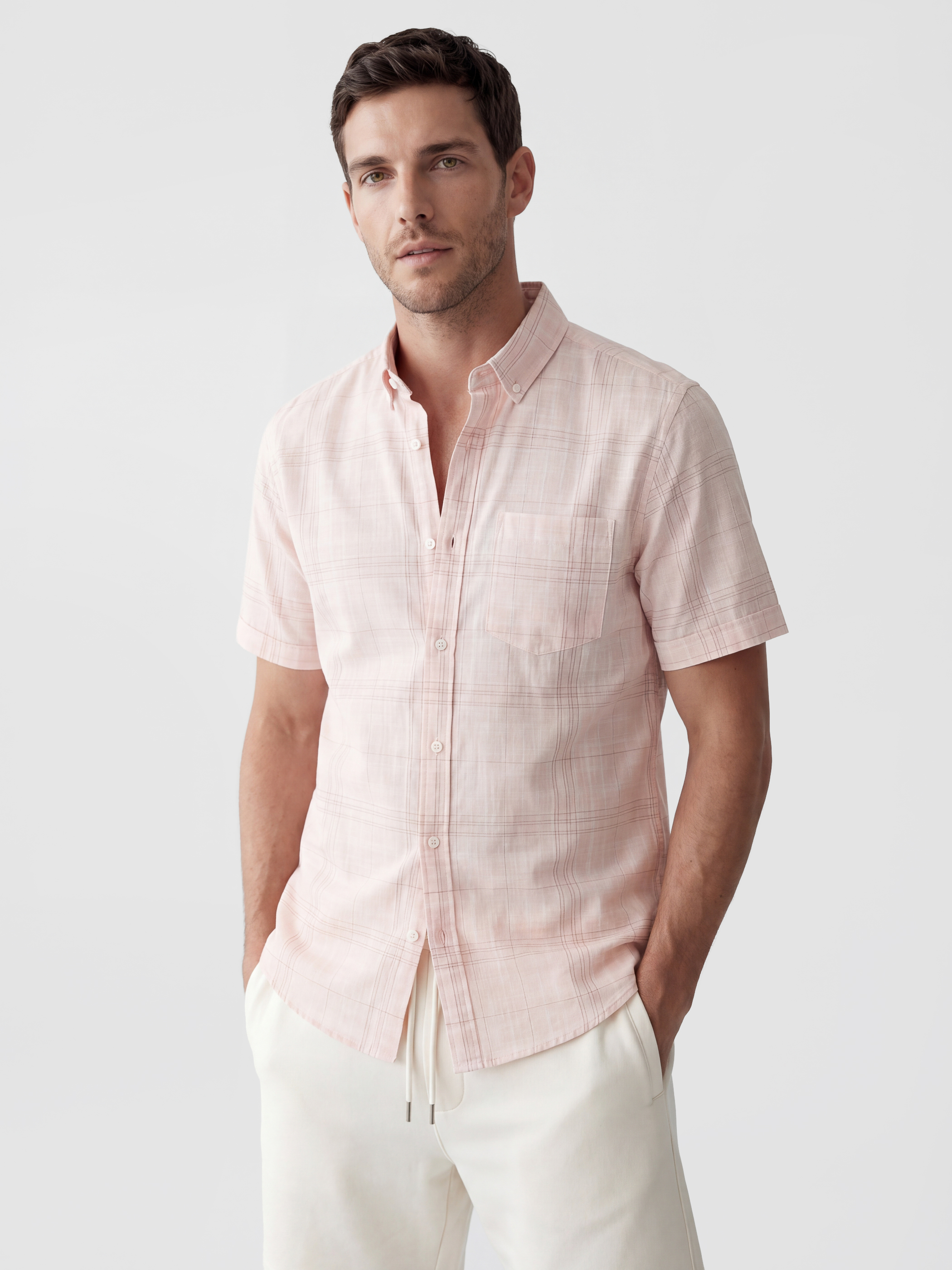 LCWAIKIKI Classic Regular Fit Ekose Poplin Erkek Gömlek