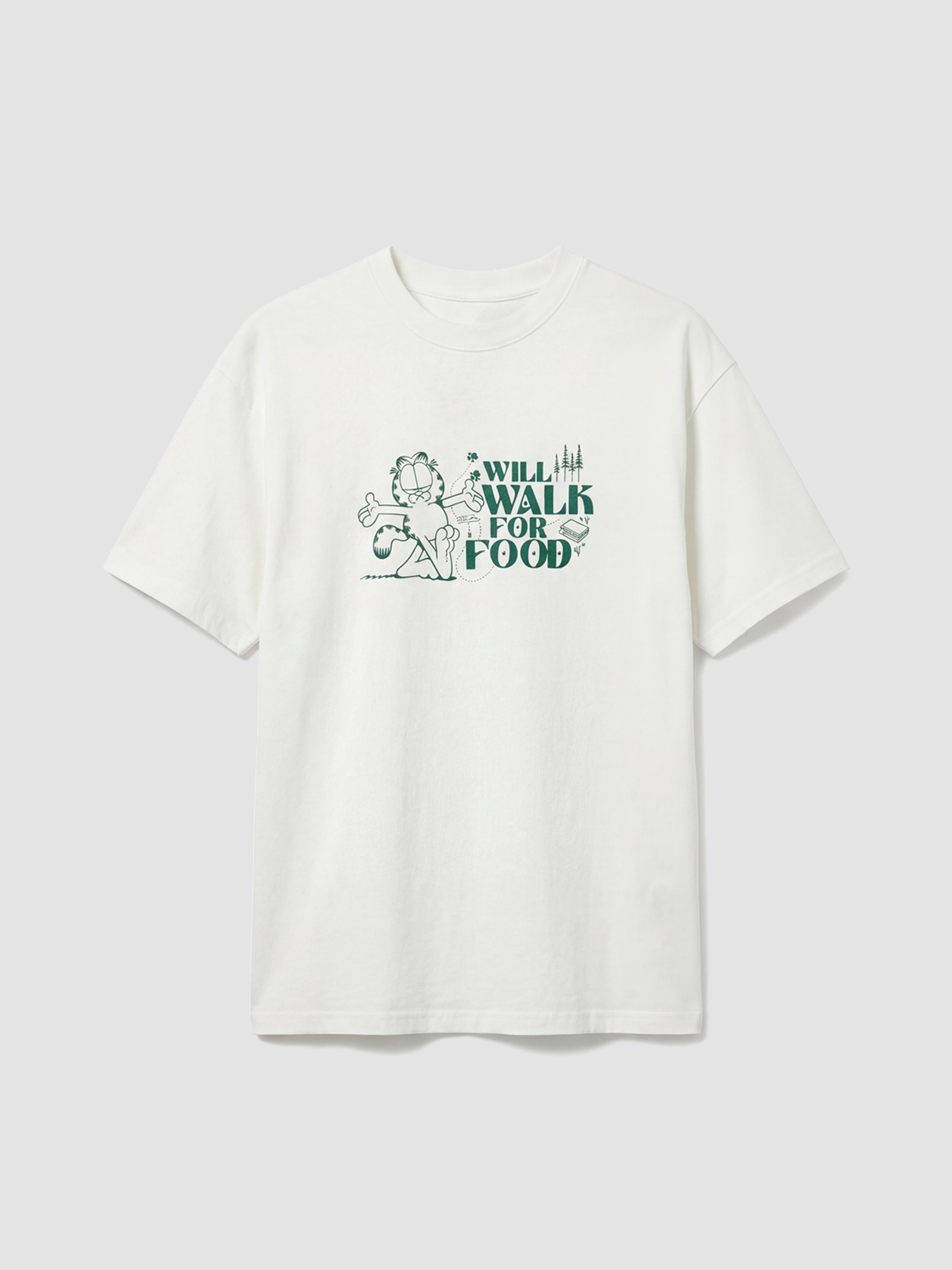 XSIDE Oversize Bisiklet Yaka Garfield Baskılı Erkek Tişört görsel 5