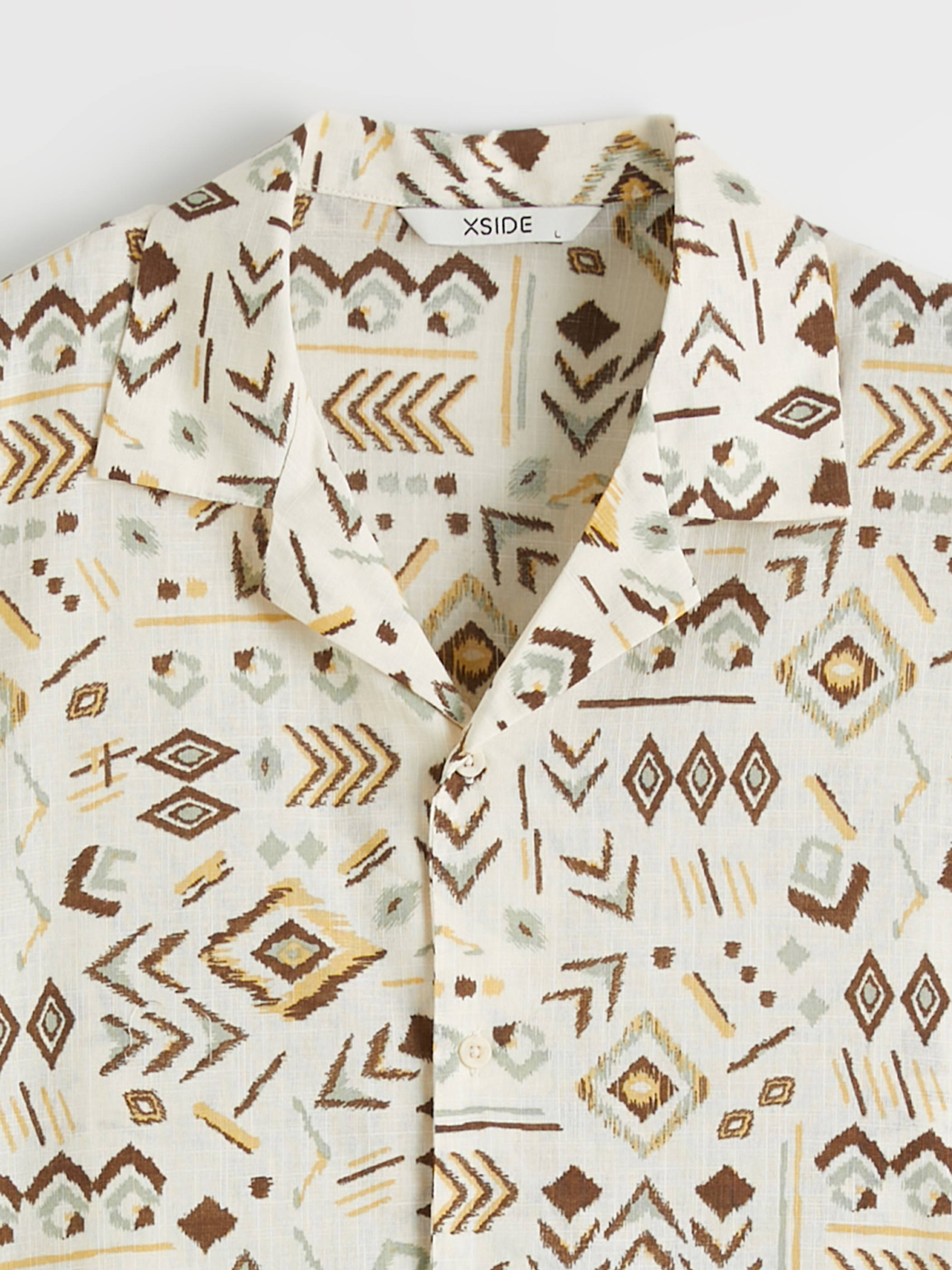 XSIDE Loose Fit Desenli Poplin Erkek Gömlek görsel 6