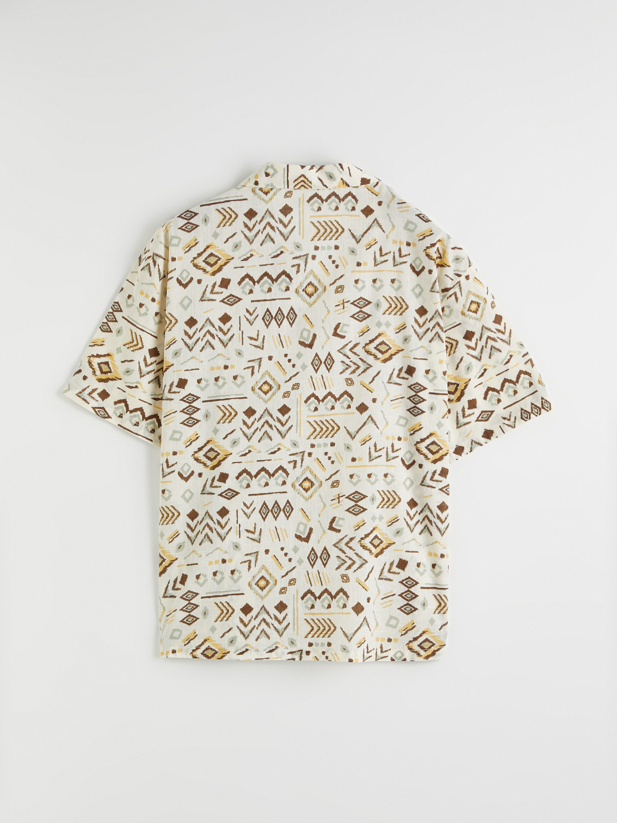 XSIDE Loose Fit Desenli Poplin Erkek Gömlek görsel 7