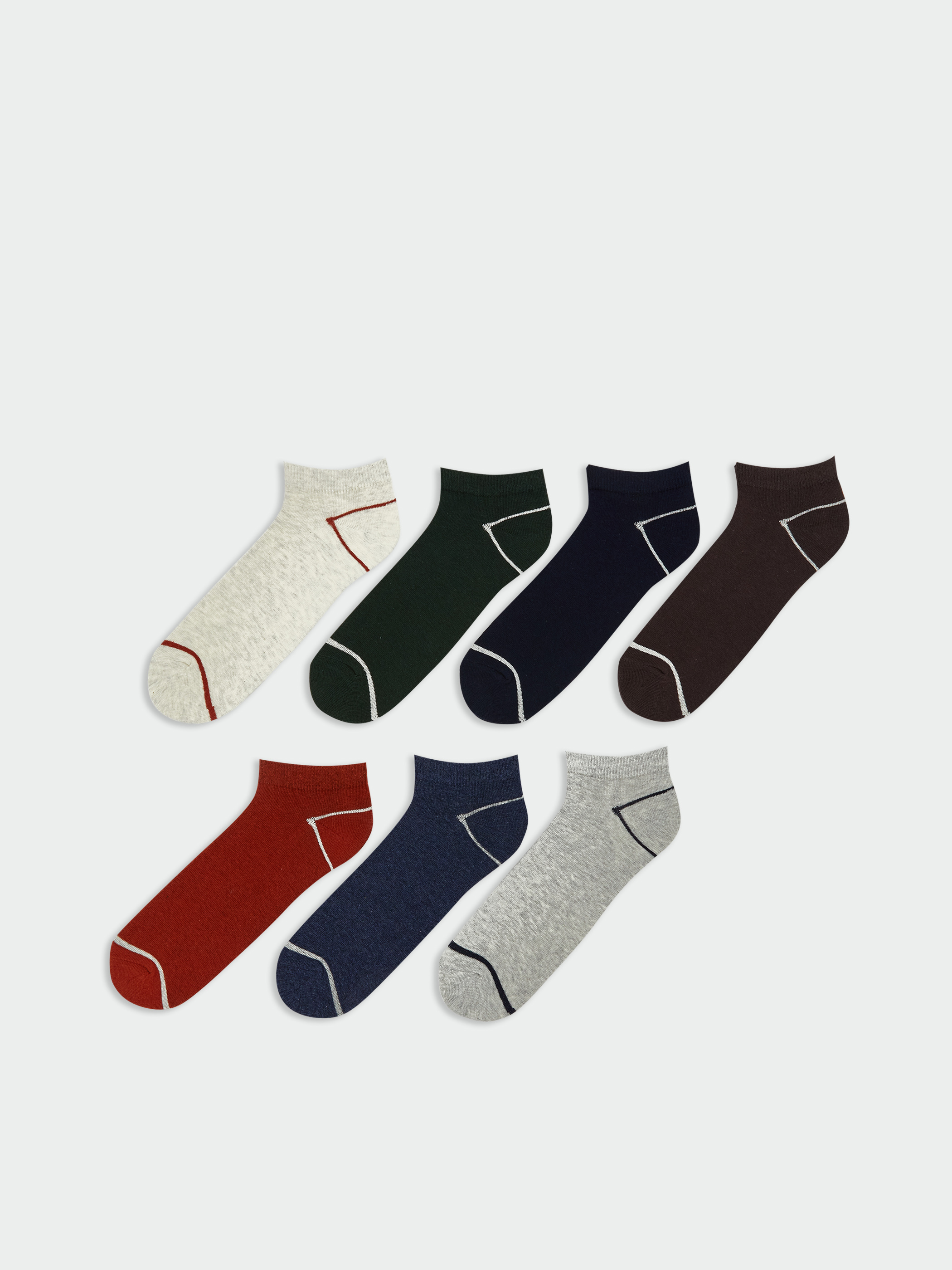 LCW ACCESSORIES Desenli Erkek Patik Çorap 7'li