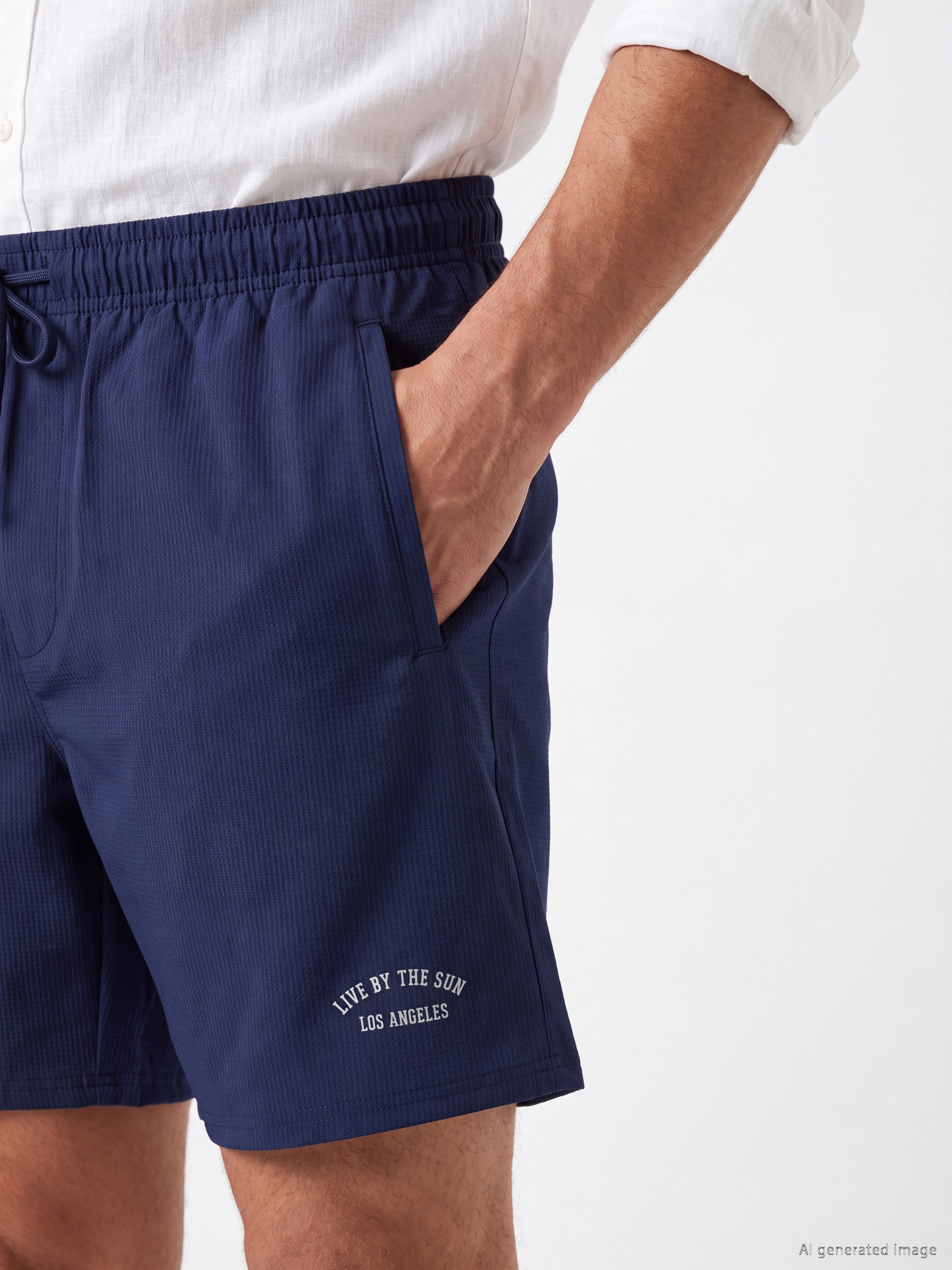LCW SWIMWEAR Kısa Boy Los Angeles Baskılı Erkek Deniz Şortu görsel 3