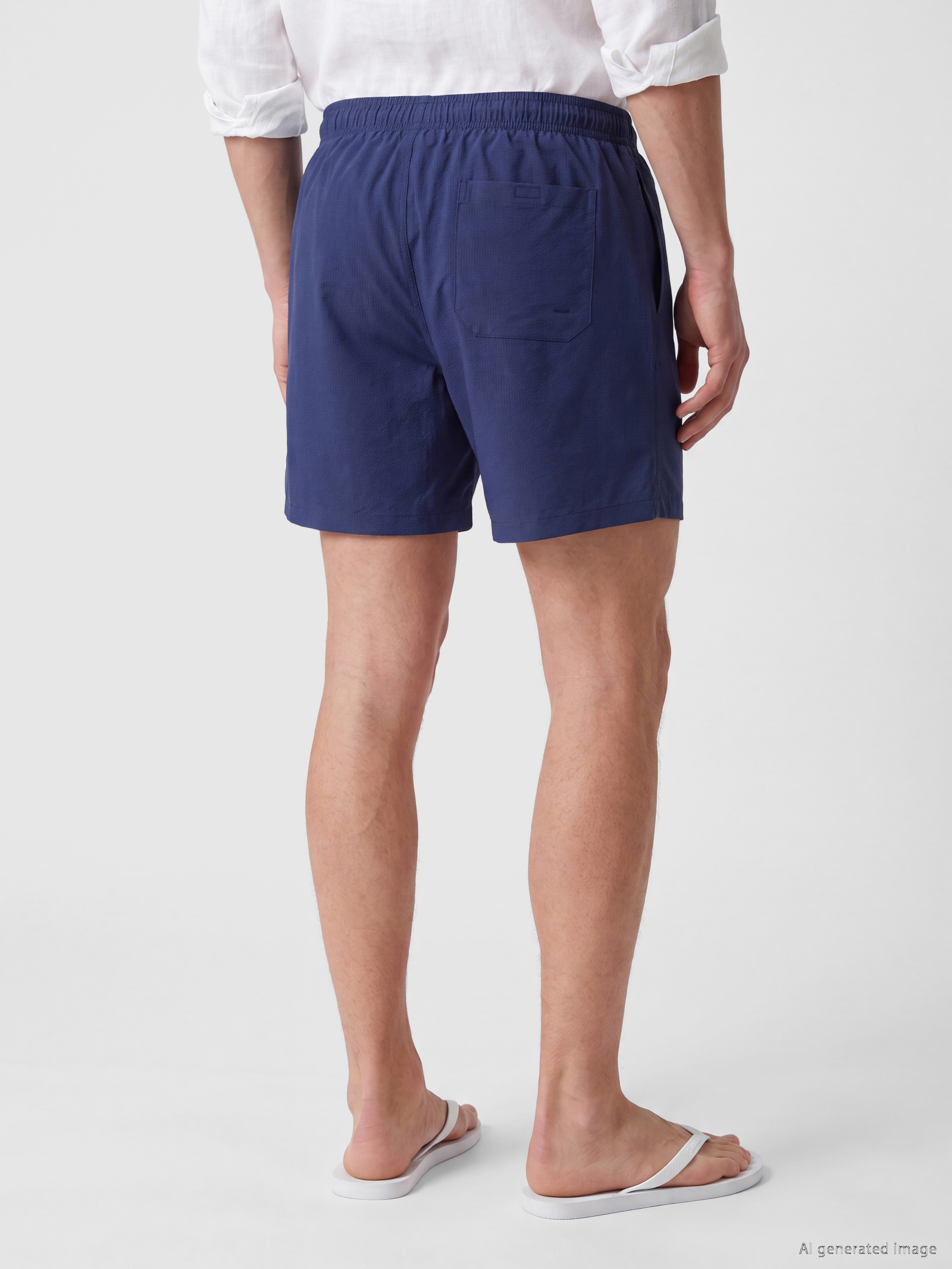 LCW SWIMWEAR Kısa Boy Los Angeles Baskılı Erkek Deniz Şortu görsel 4
