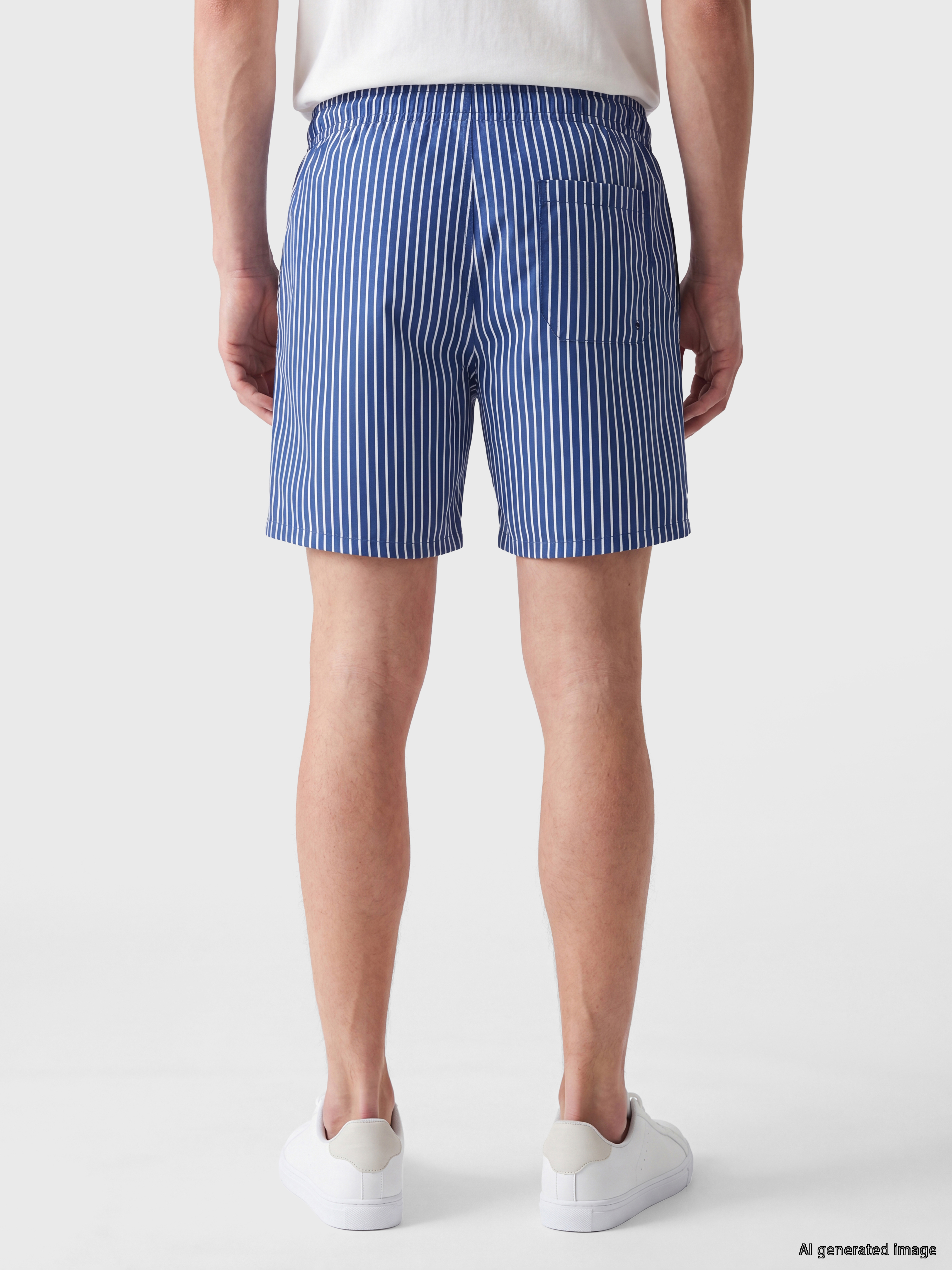 LCW SWIMWEAR Kısa Boy Çizgili Erkek Deniz Şortu görsel 4