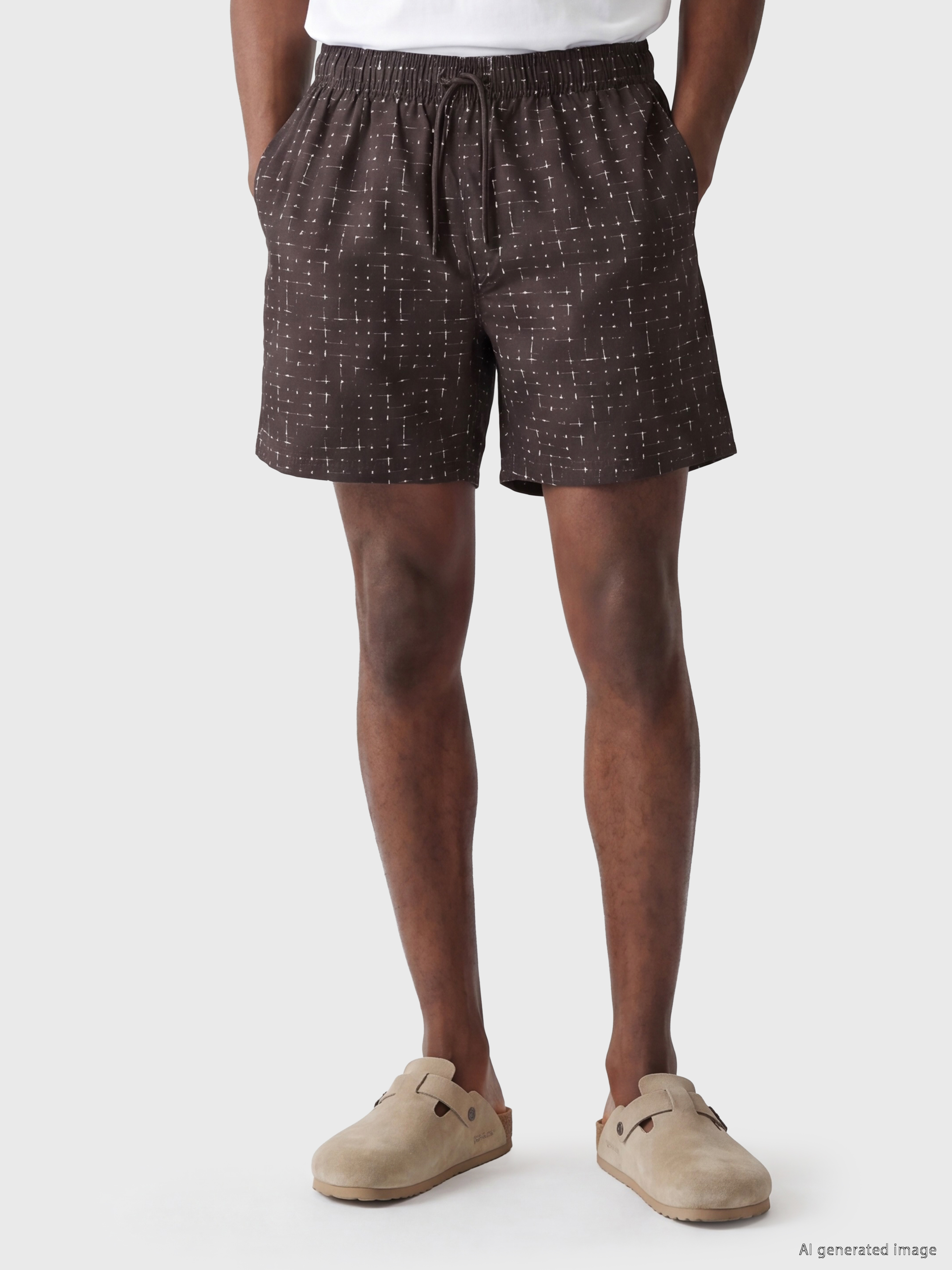 LCW SWIMWEAR Kısa Boy Desenli Erkek Deniz Şortu