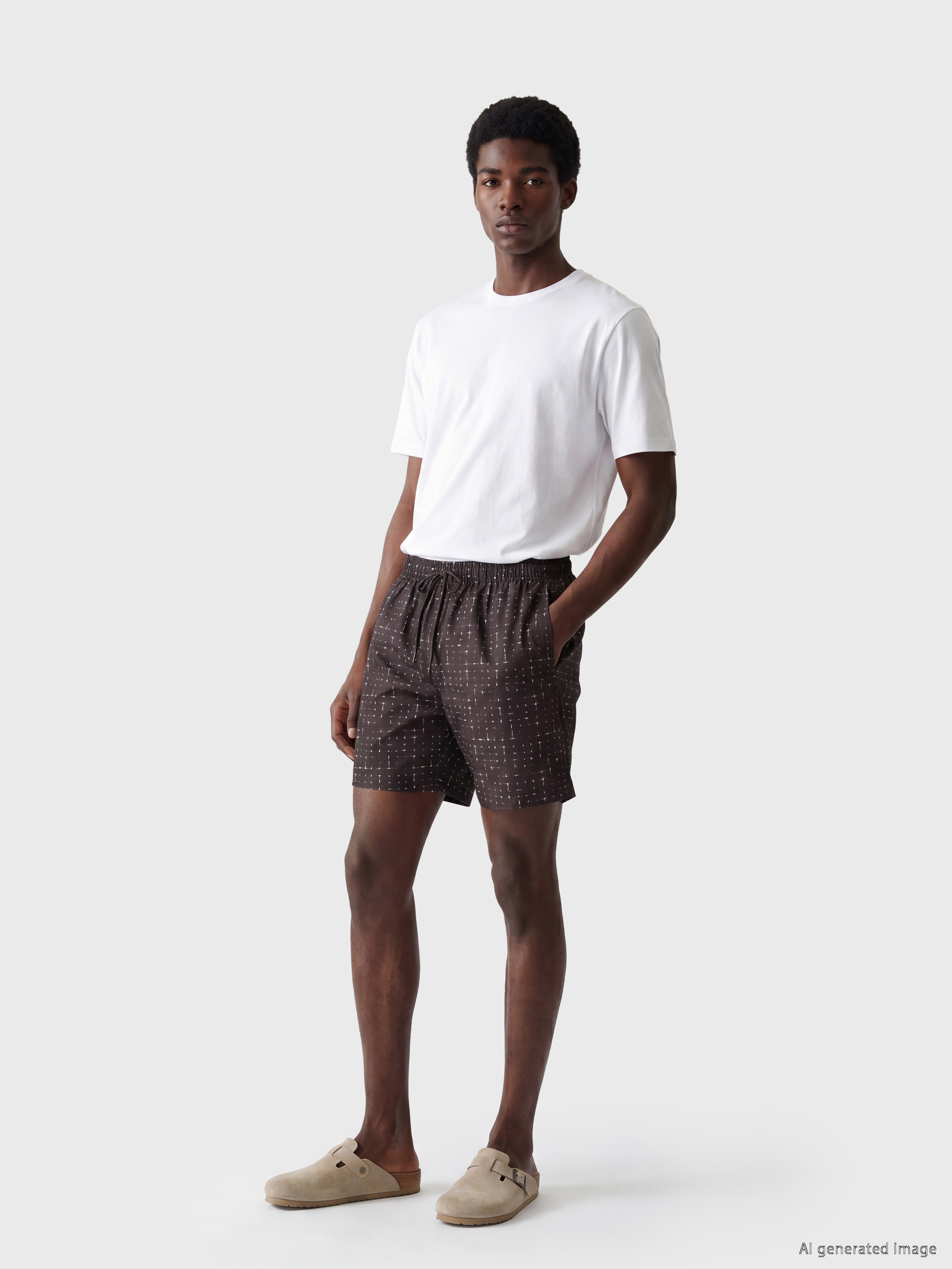 LCW SWIMWEAR Kısa Boy Desenli Erkek Deniz Şortu görsel 2