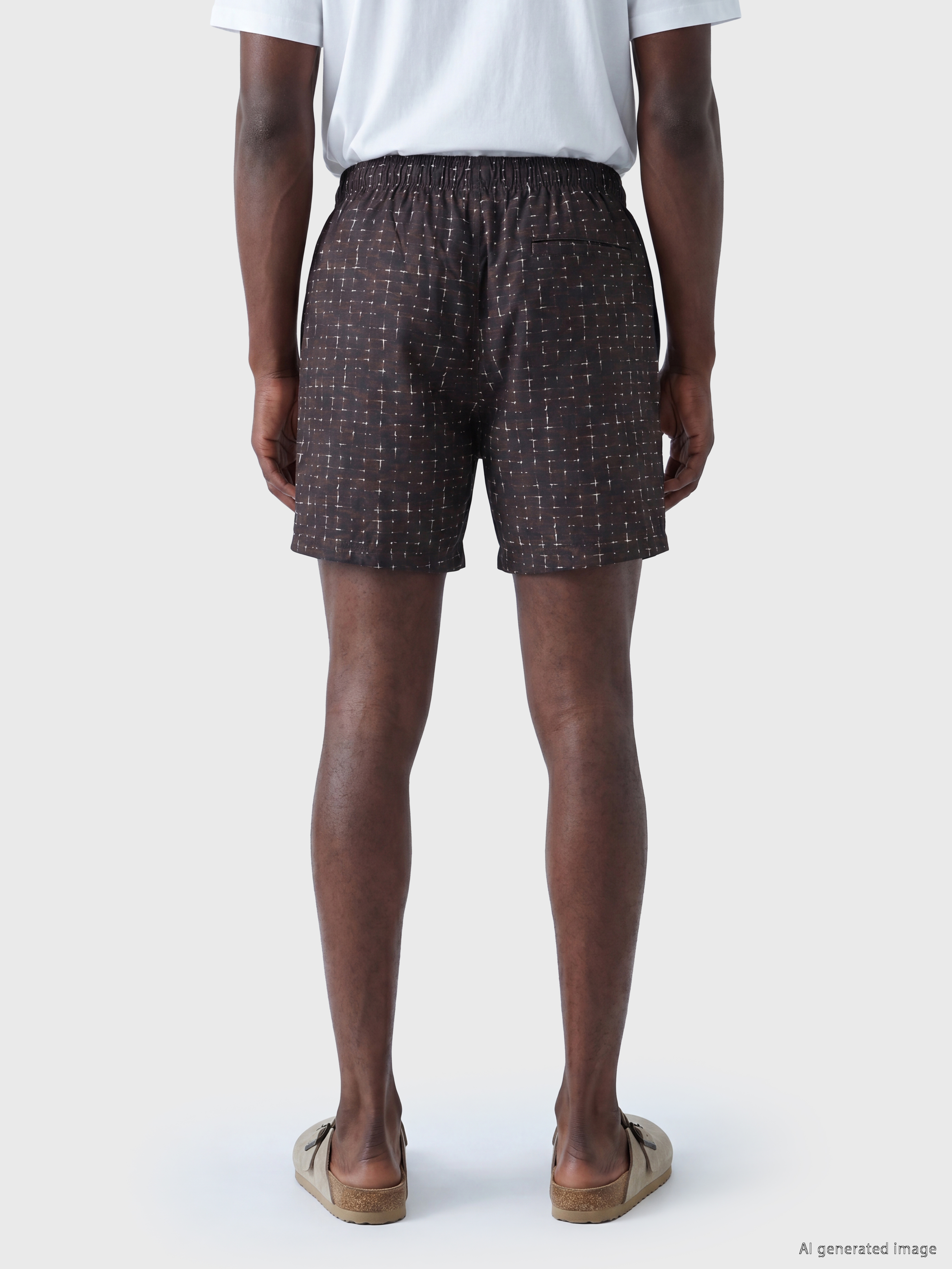 LCW SWIMWEAR Kısa Boy Desenli Erkek Deniz Şortu görsel 4