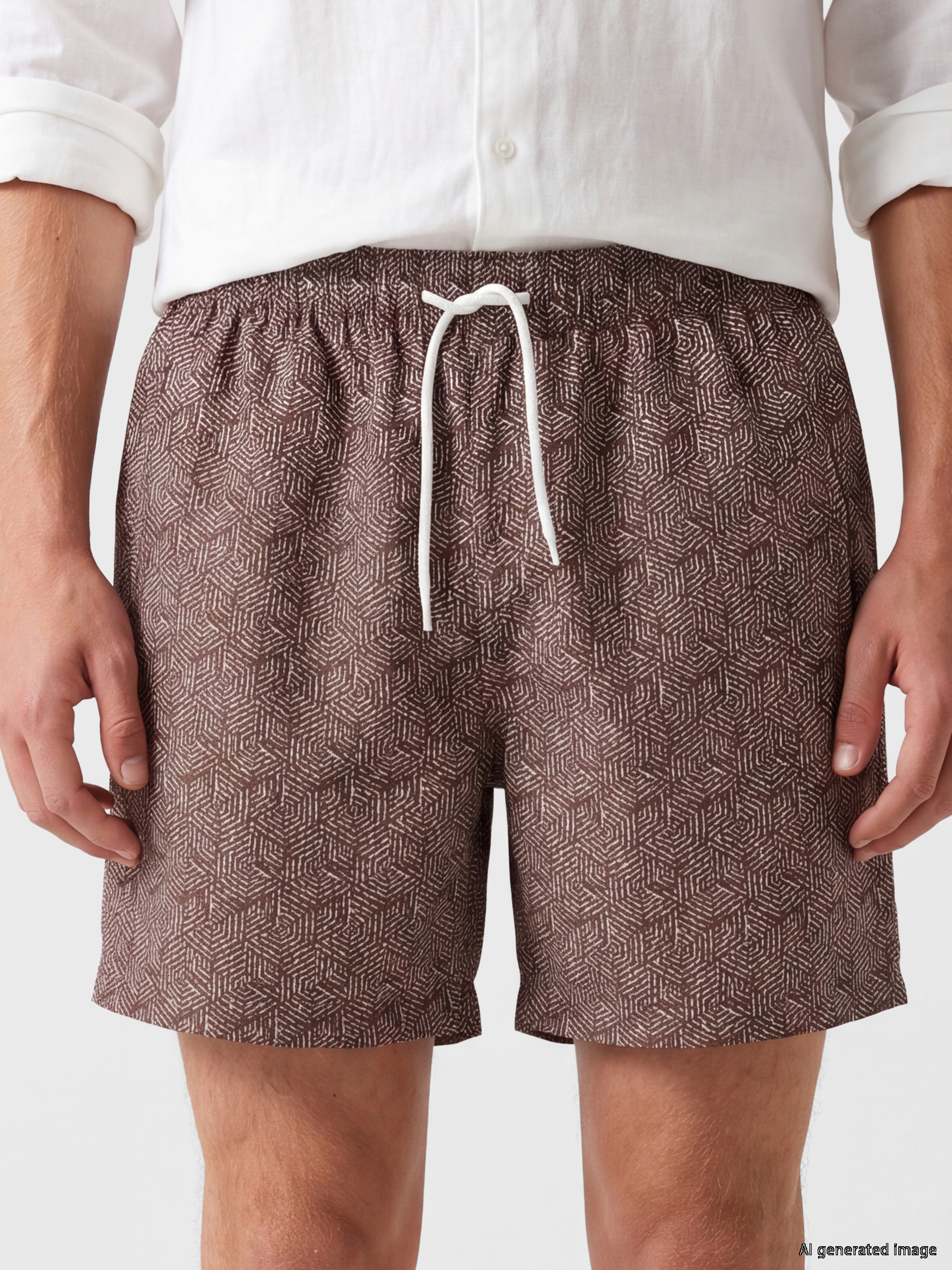LCW SWIMWEAR Kısa Boy Desenli Erkek Deniz Şortu görsel 3