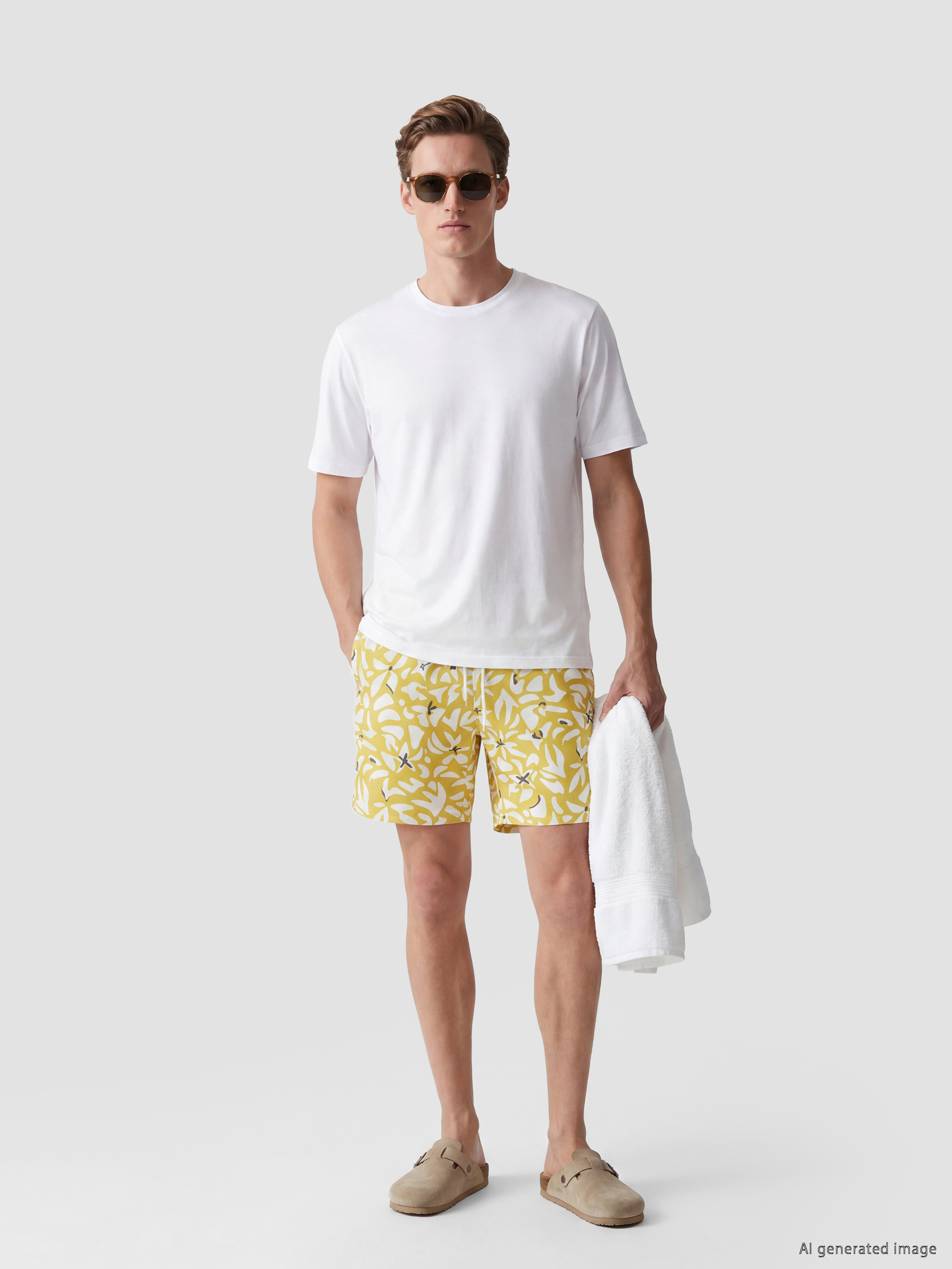 LCW SWIMWEAR Kısa Boy Desenli Erkek Deniz Şortu