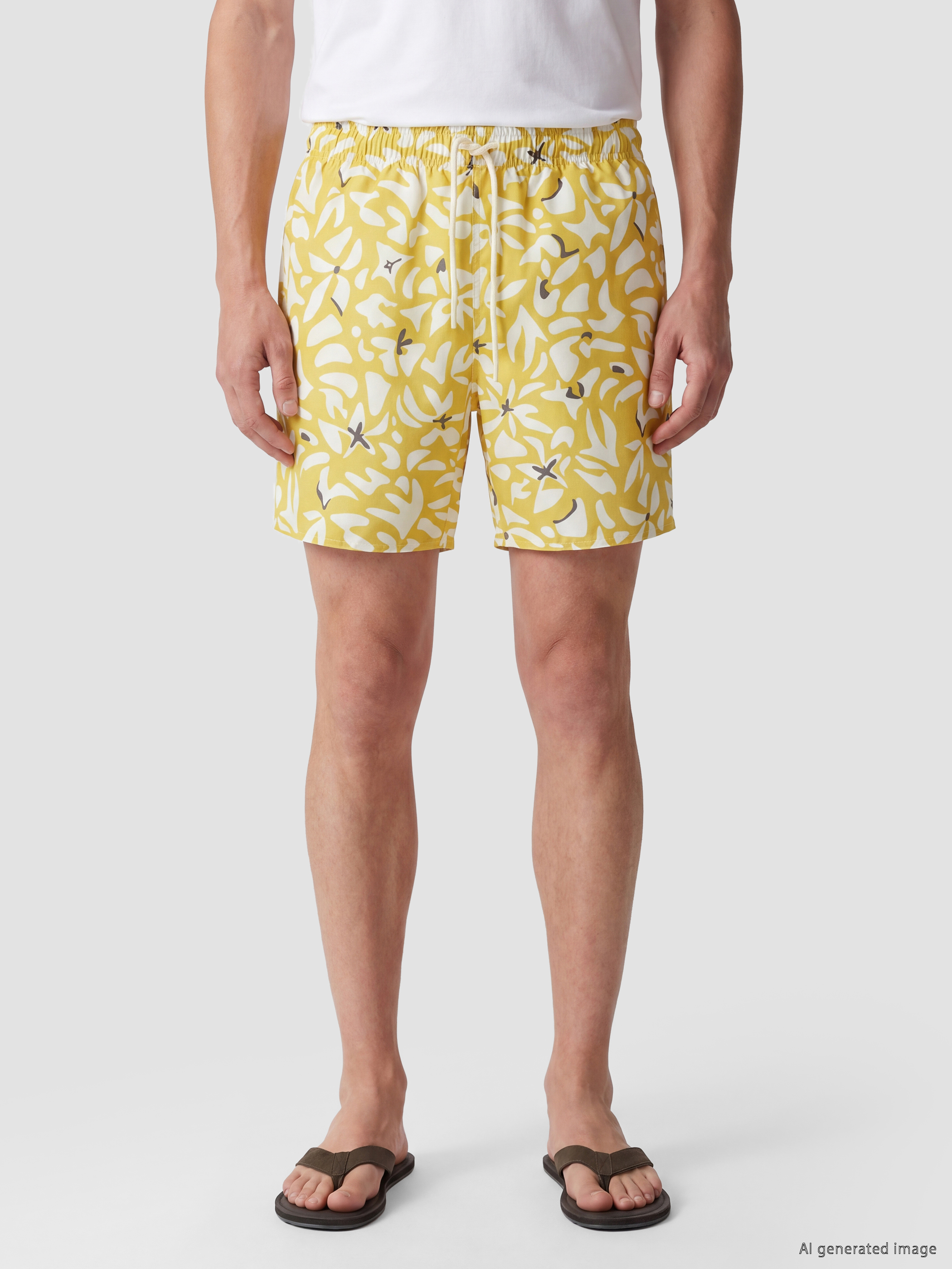 LCW SWIMWEAR Kısa Boy Desenli Erkek Deniz Şortu görsel 3
