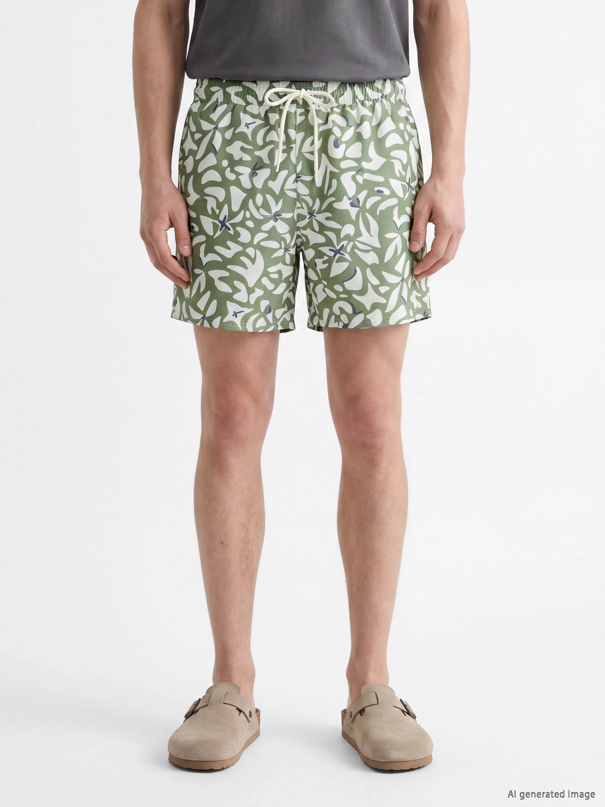 LCW SWIMWEAR Kısa Boy Desenli Erkek Deniz Şortu görsel 2