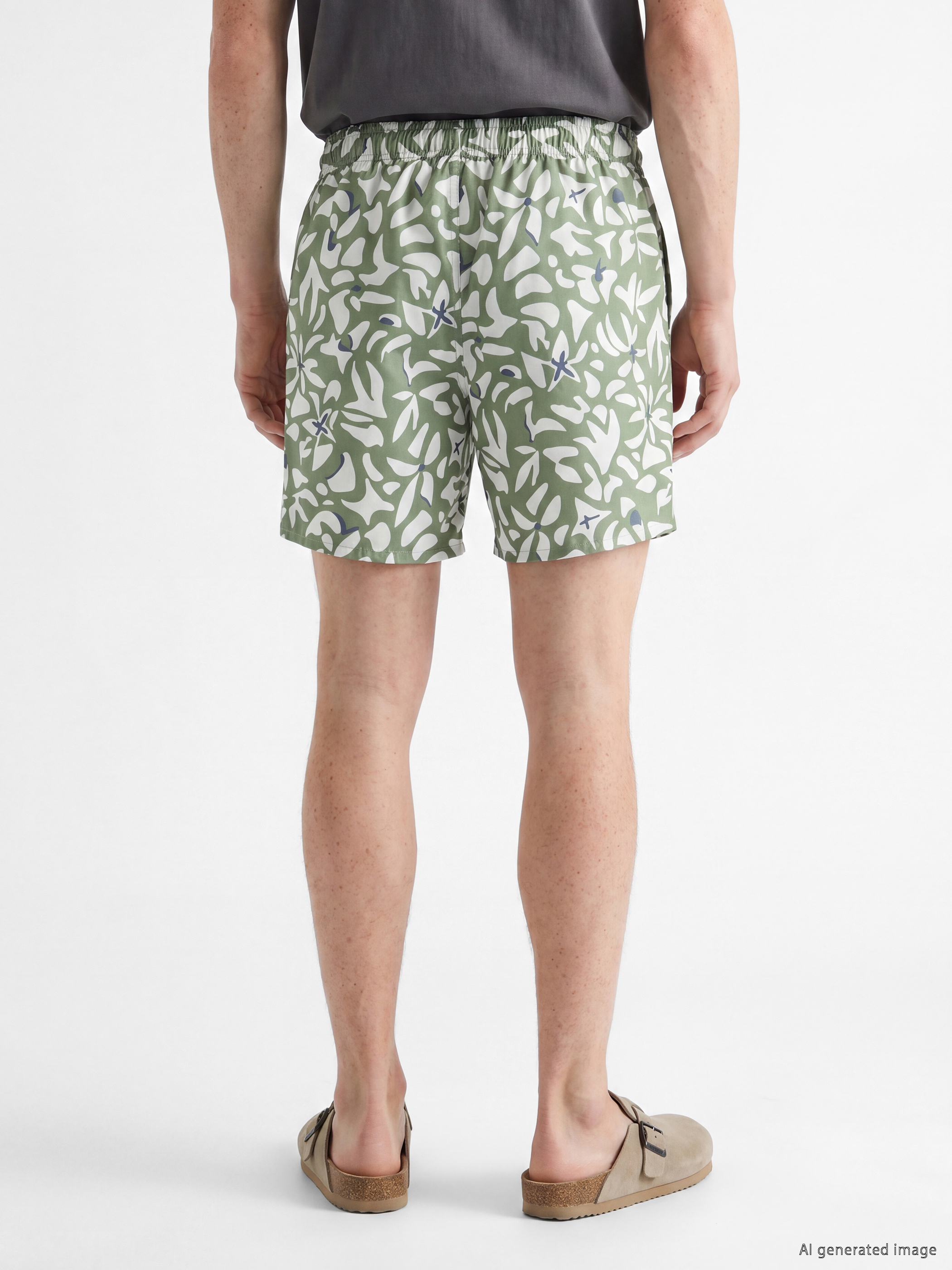 LCW SWIMWEAR Kısa Boy Desenli Erkek Deniz Şortu görsel 4