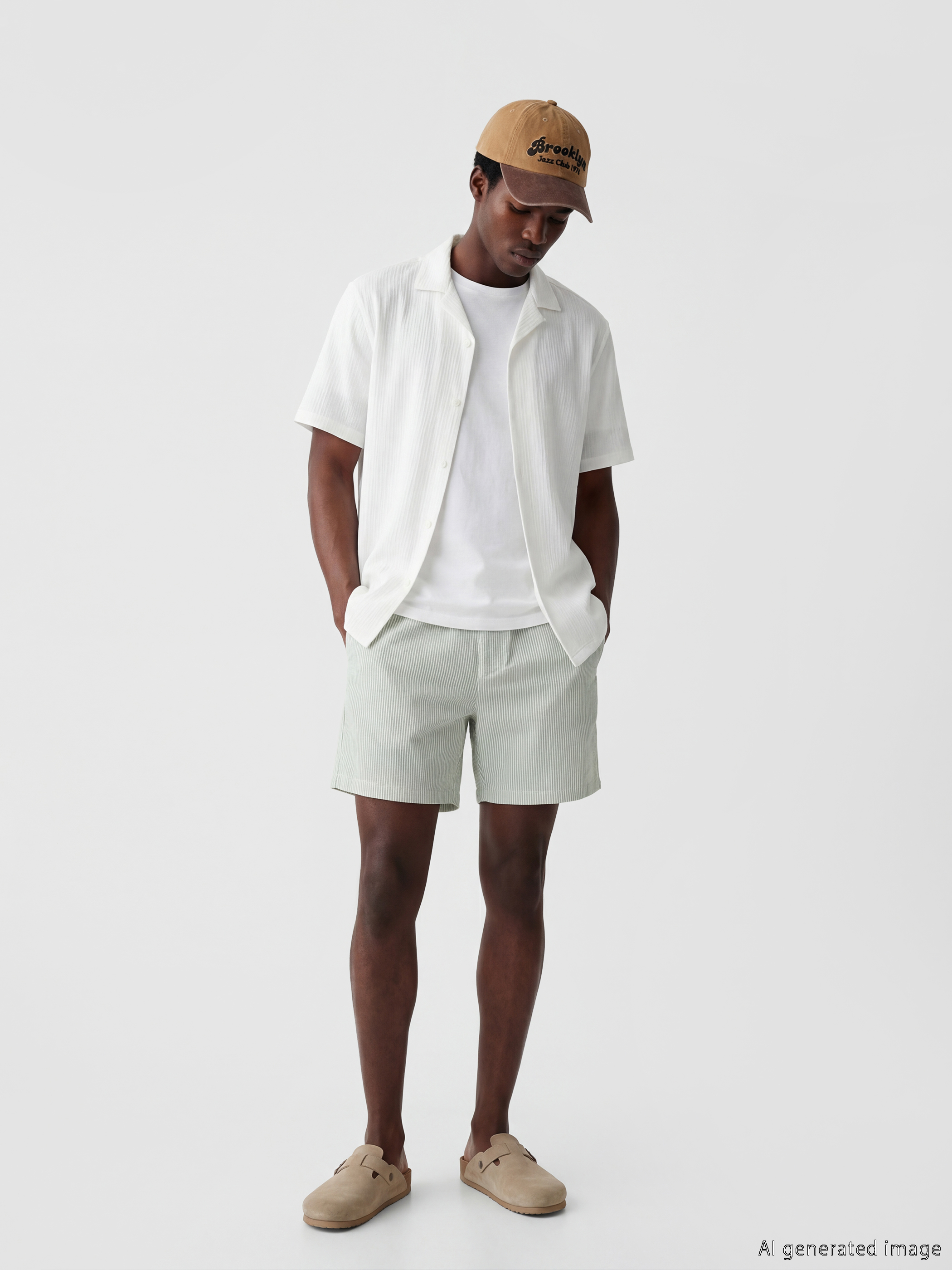 LCW SWIMWEAR Kısa Boy Çizgili Erkek Deniz Şortu