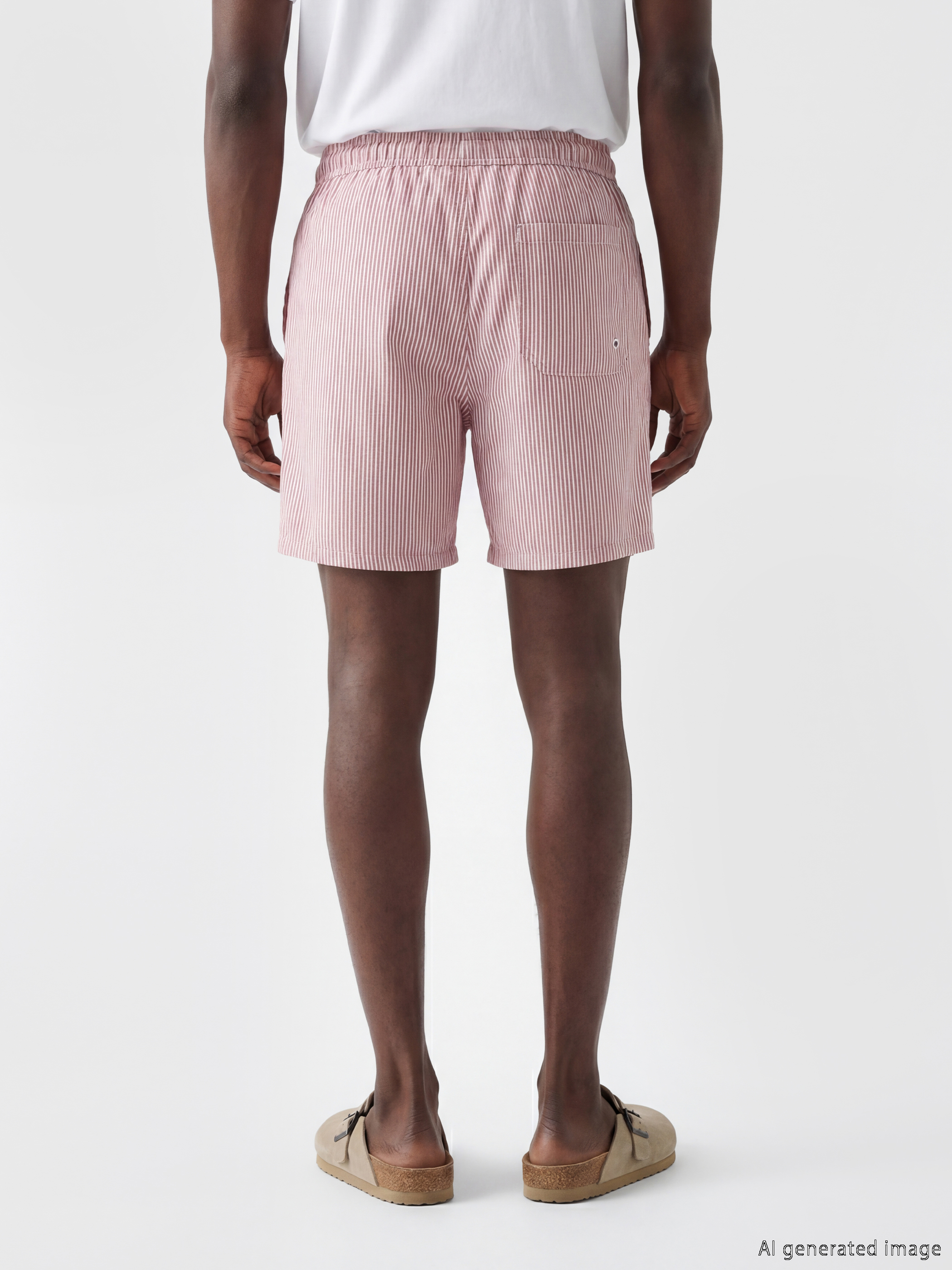 LCW SWIMWEAR Kısa Boy Çizgili Erkek Deniz Şortu görsel 4
